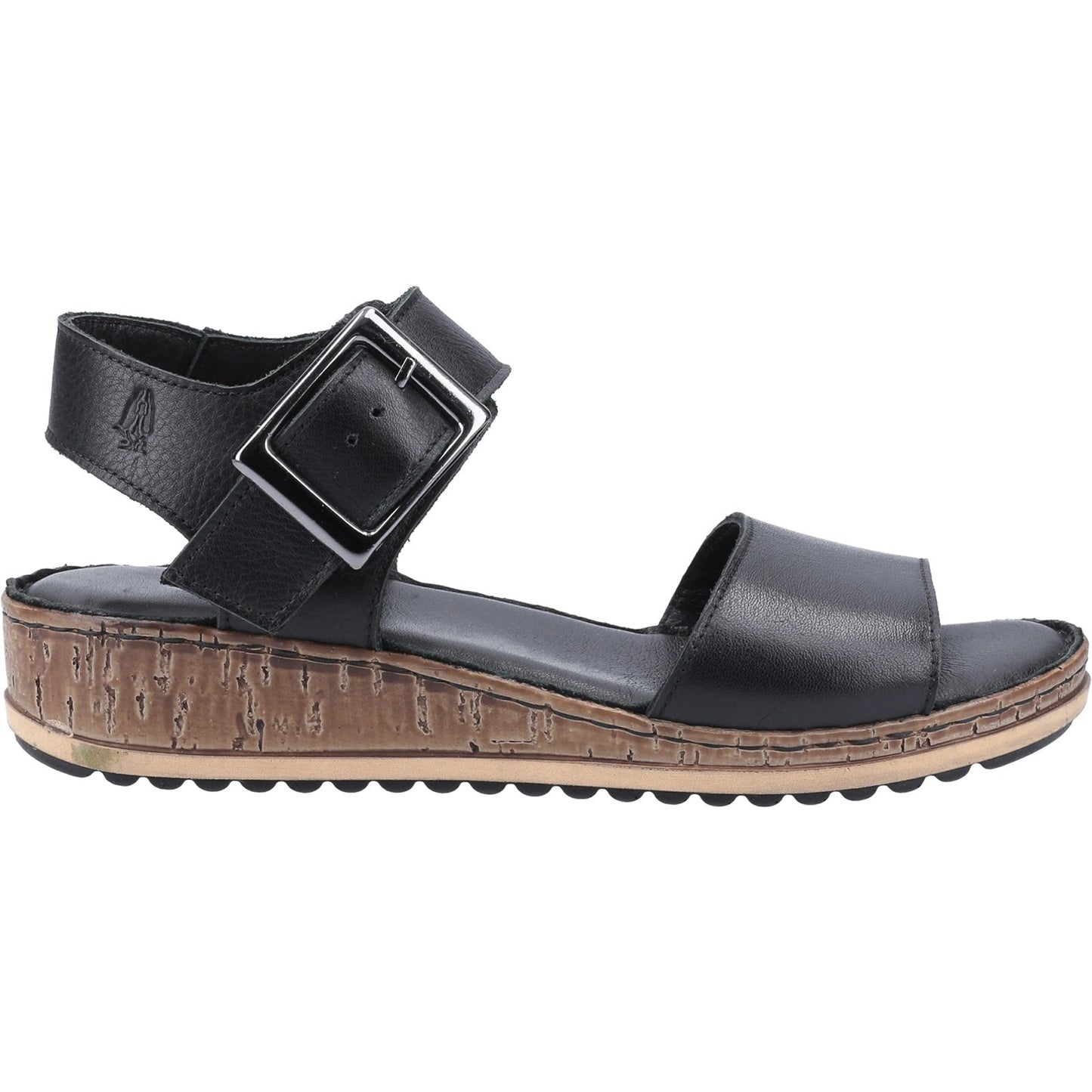 Hush Puppies Ellie Wide Fit Womens Black Sandals