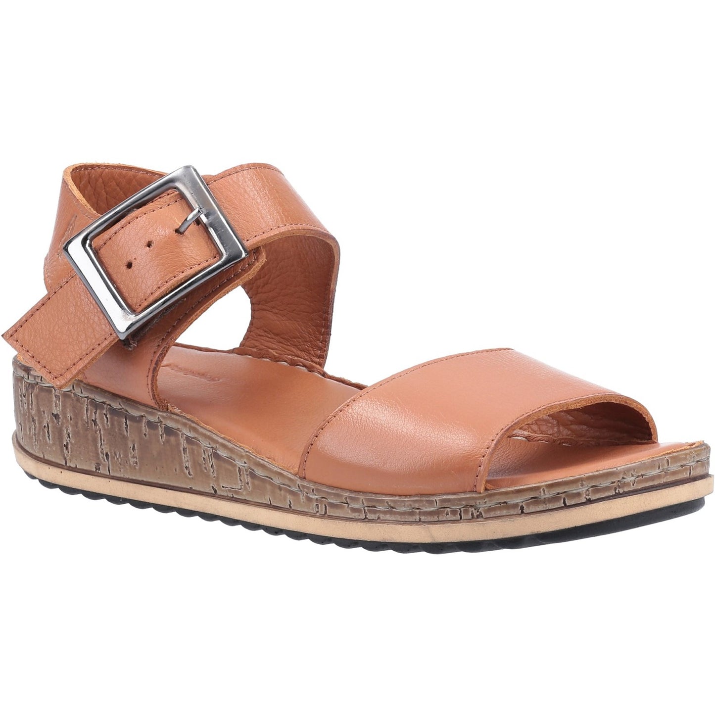 Hush Puppies Ellie Wide Fit Womens Tan Sandals