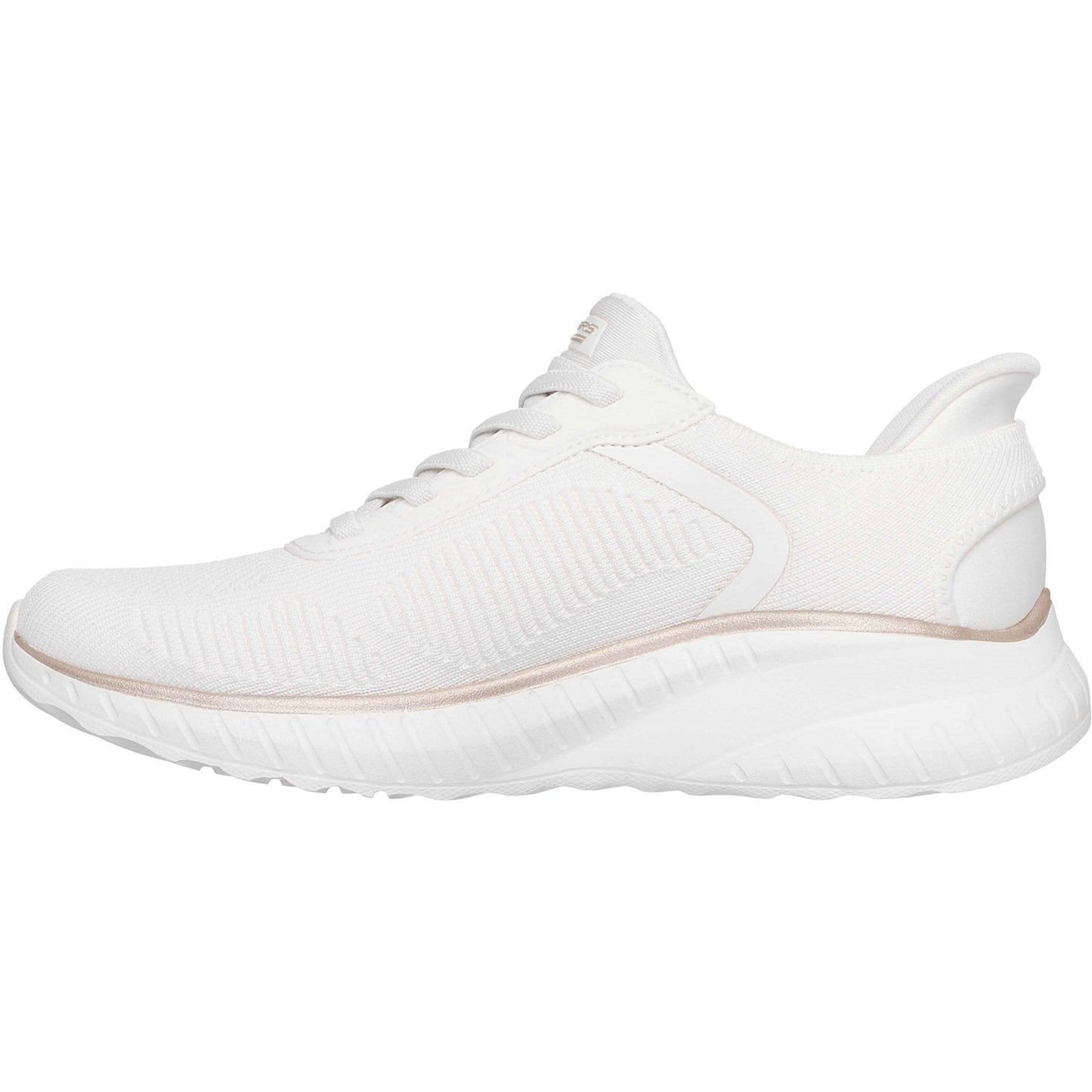 Skechers BOBS Sport Squad Chaos Womens White Gold Trainer