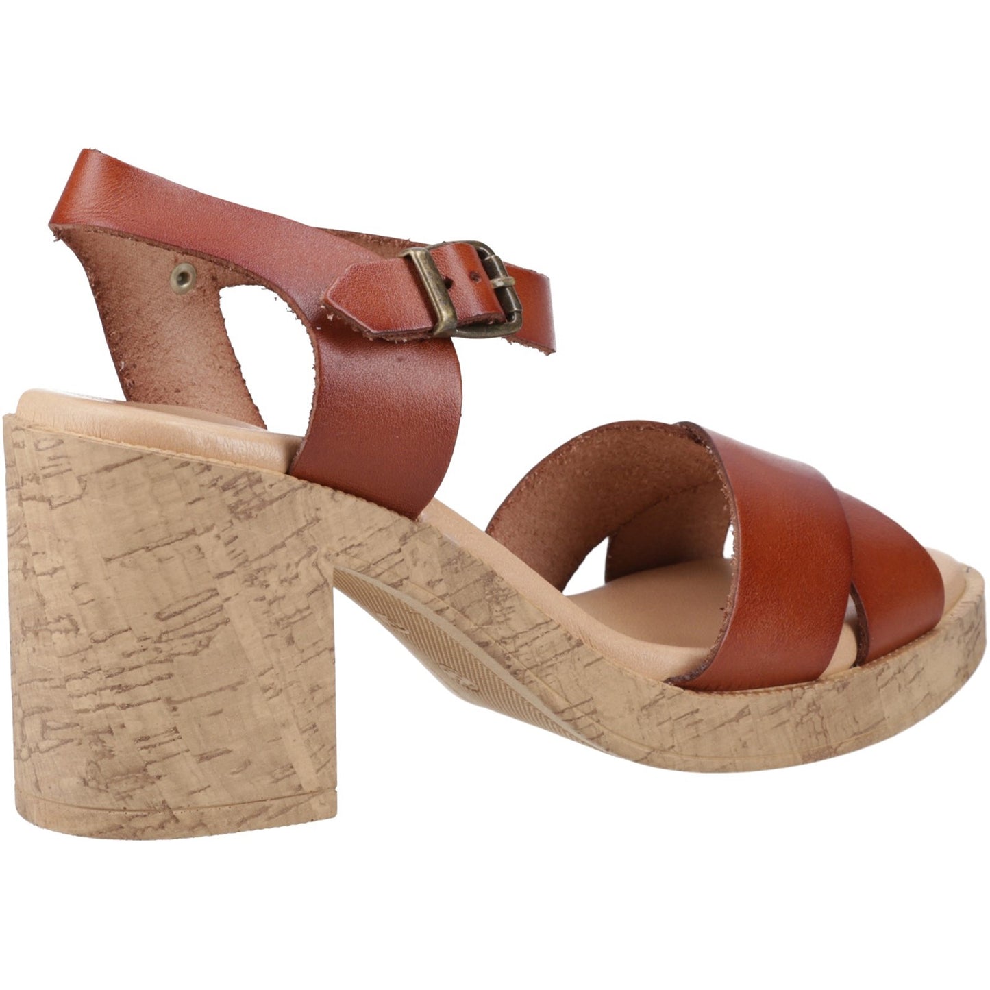 Hush Puppies Georgia Womens Tan Heeled Sandal