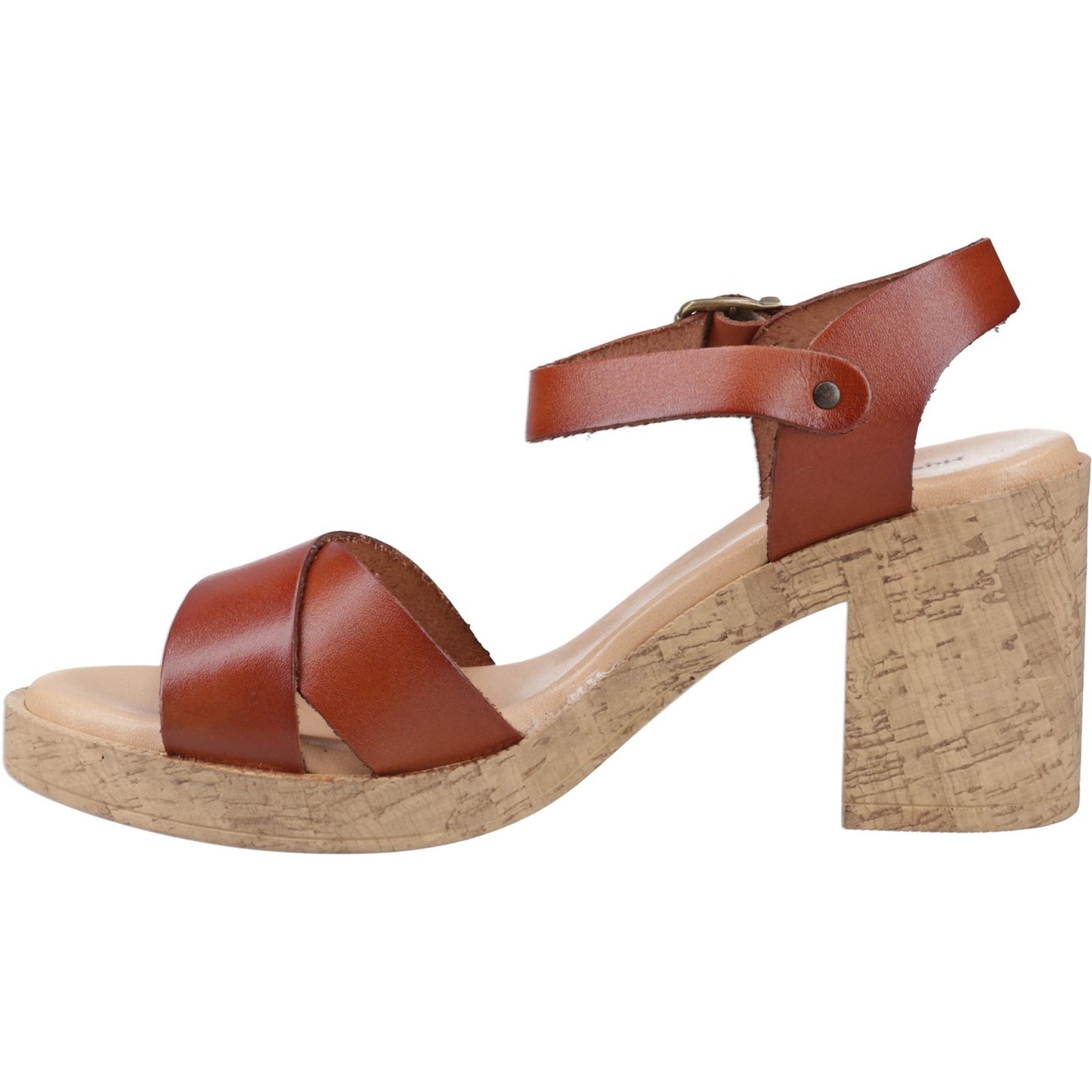 Hush Puppies Georgia Womens Tan Heeled Sandal