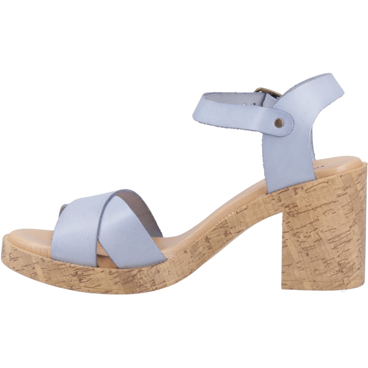 Hush Puppies Georgia Womens Blue Heeled Sandal
