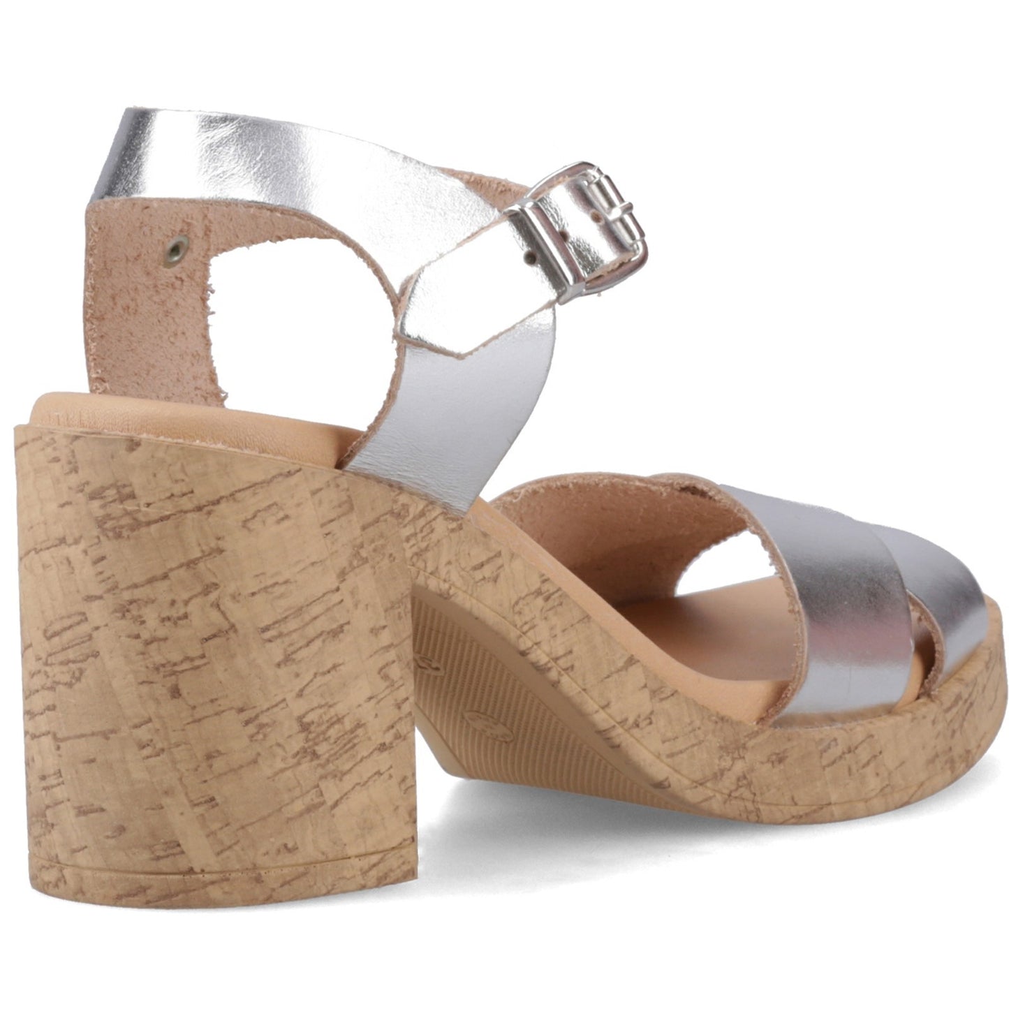 Hush Puppies Georgia Womens Silver Heeled Sandal