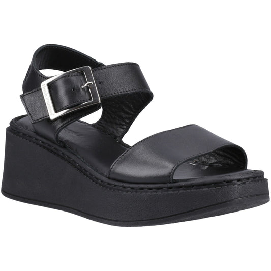 Hush Puppies Beatrix Womens Black Wedge Sandal