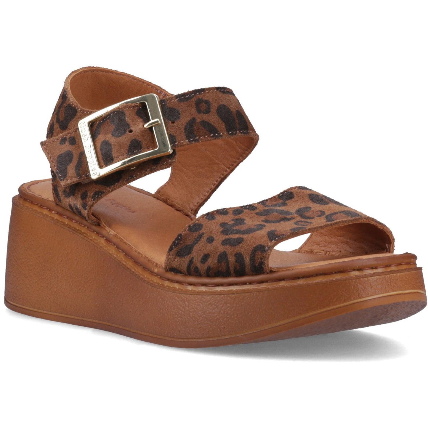 Hush Puppies Beatrix Womens Leopard Wedge Sandal