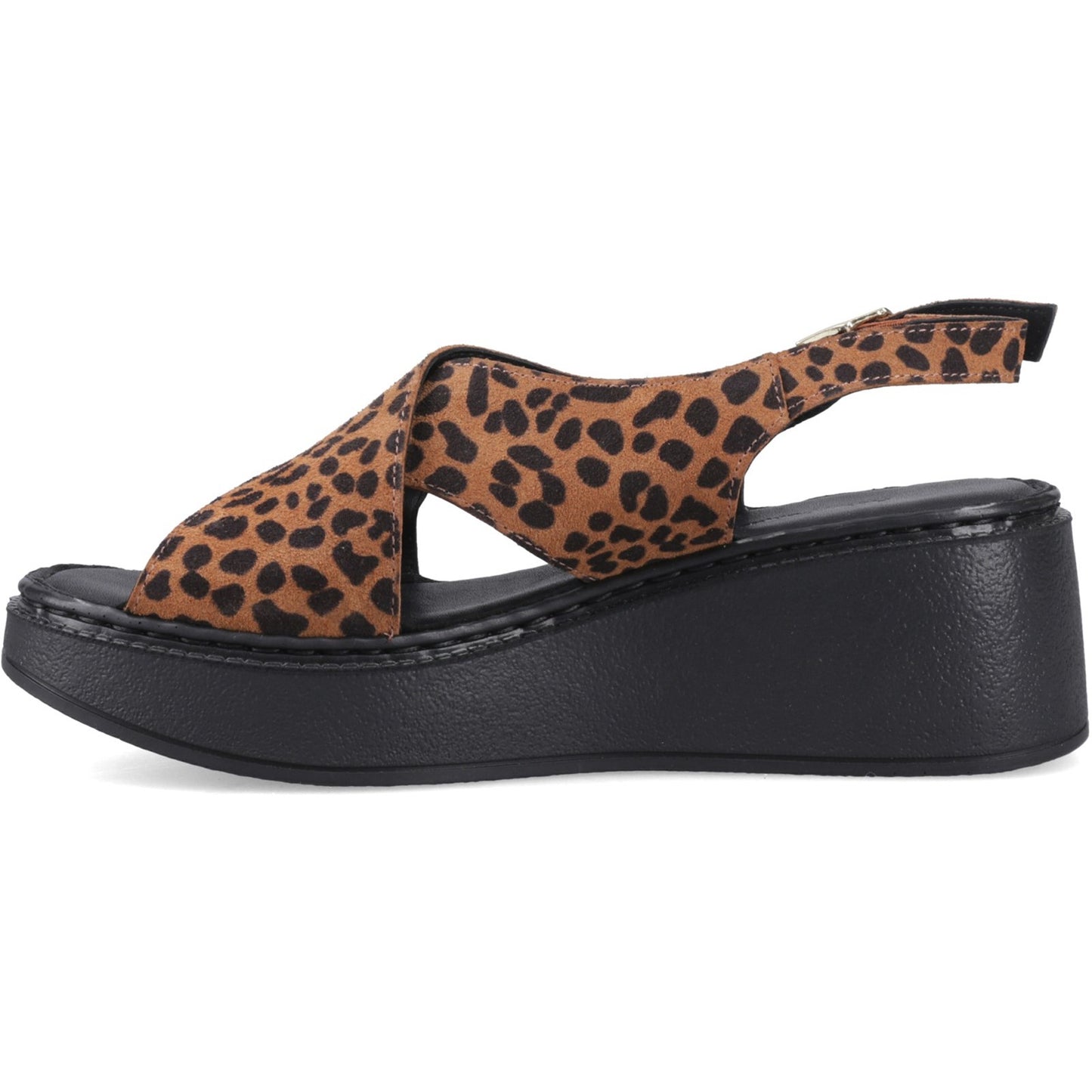 Hush Puppies Bex Womens Leopard Wedge Sandal