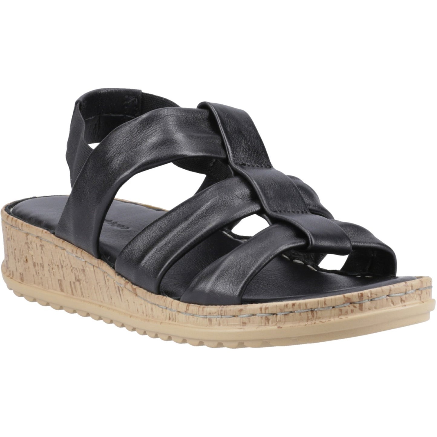 Hush Puppies Eden Wide Fit Womens Black Sandals