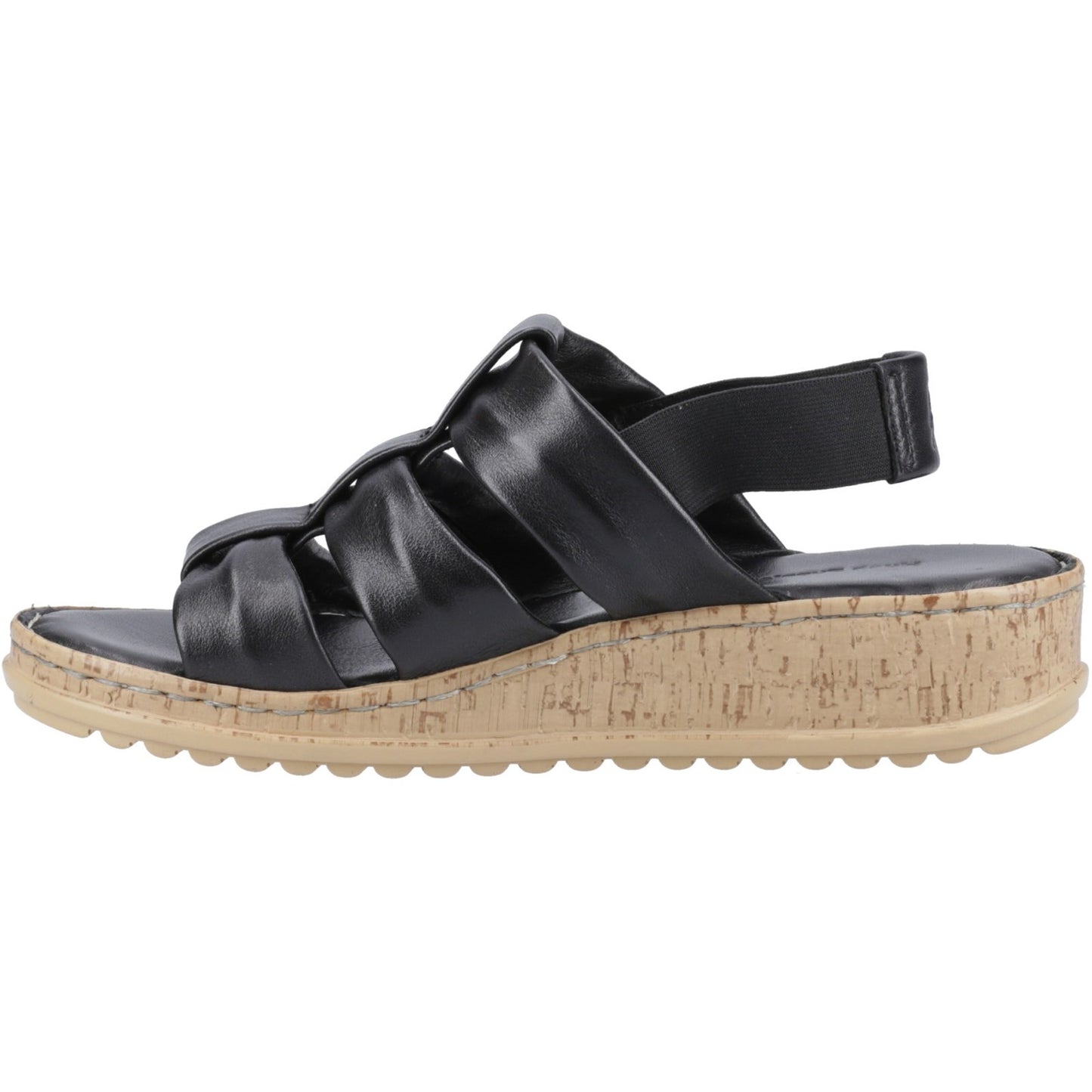 Hush Puppies Eden Wide Fit Womens Black Sandals