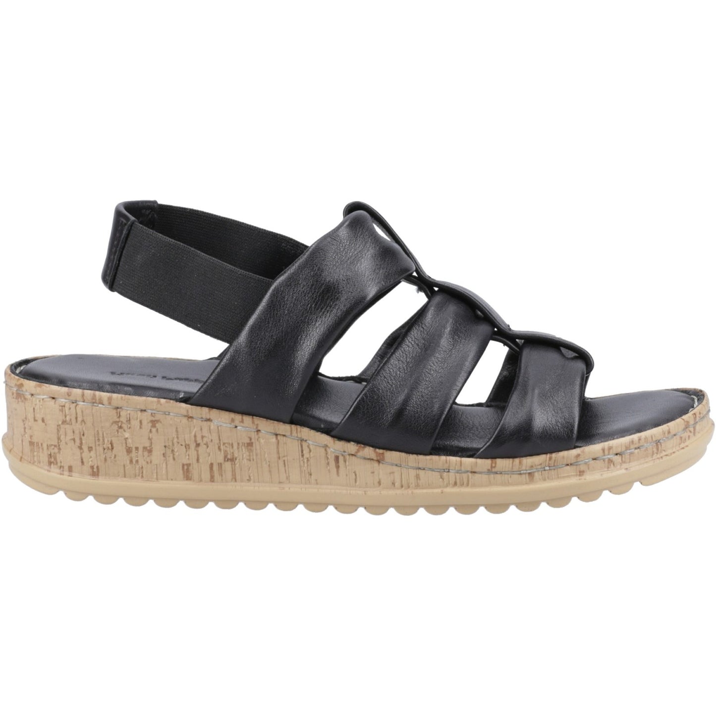 Hush Puppies Eden Wide Fit Womens Black Sandals