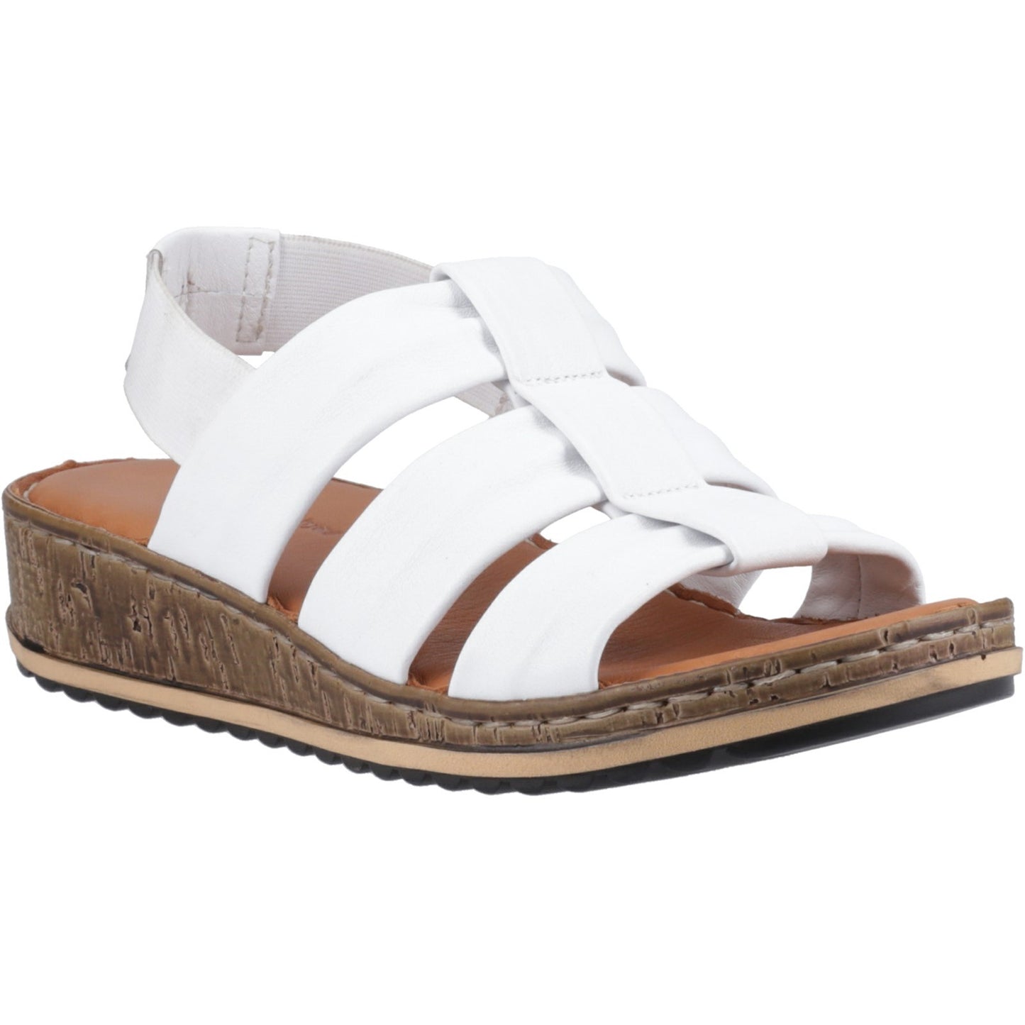 Hush Puppies Eden Wide Fit Womens White Sandals