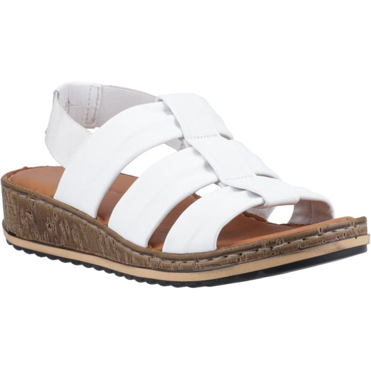 Hush Puppies Eden Wide Fit Womens White Sandals
