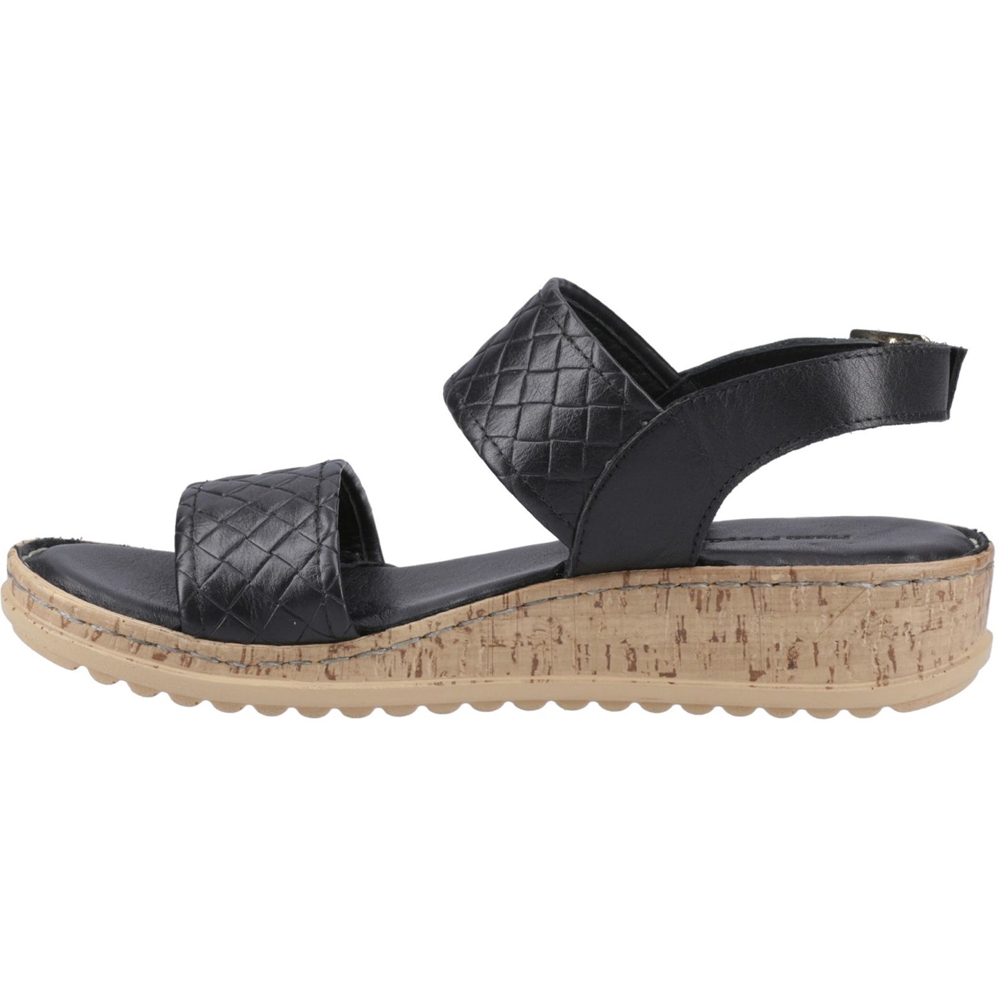 Hush Puppies Ebony Wide Fit Womens Black Sandals