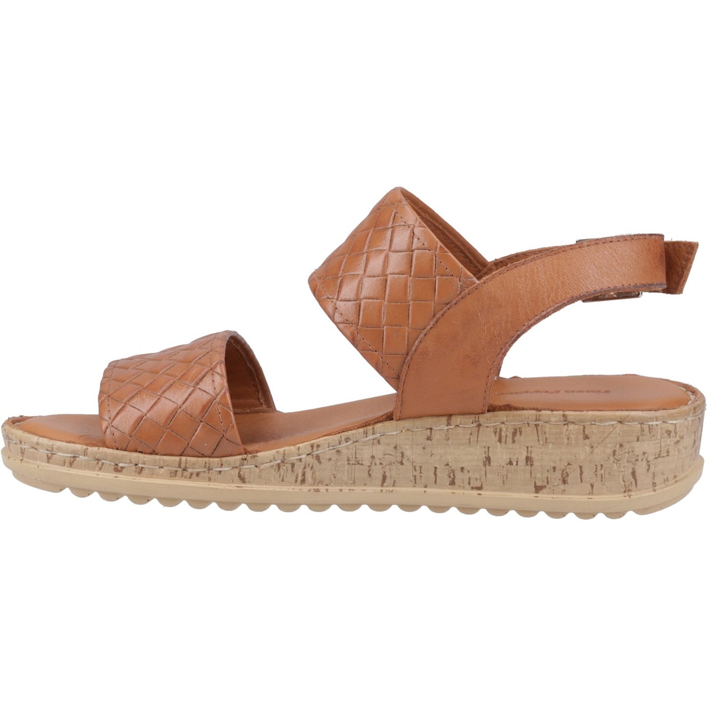 Hush Puppies Ebony Wide Fit Womens Tan Sandals