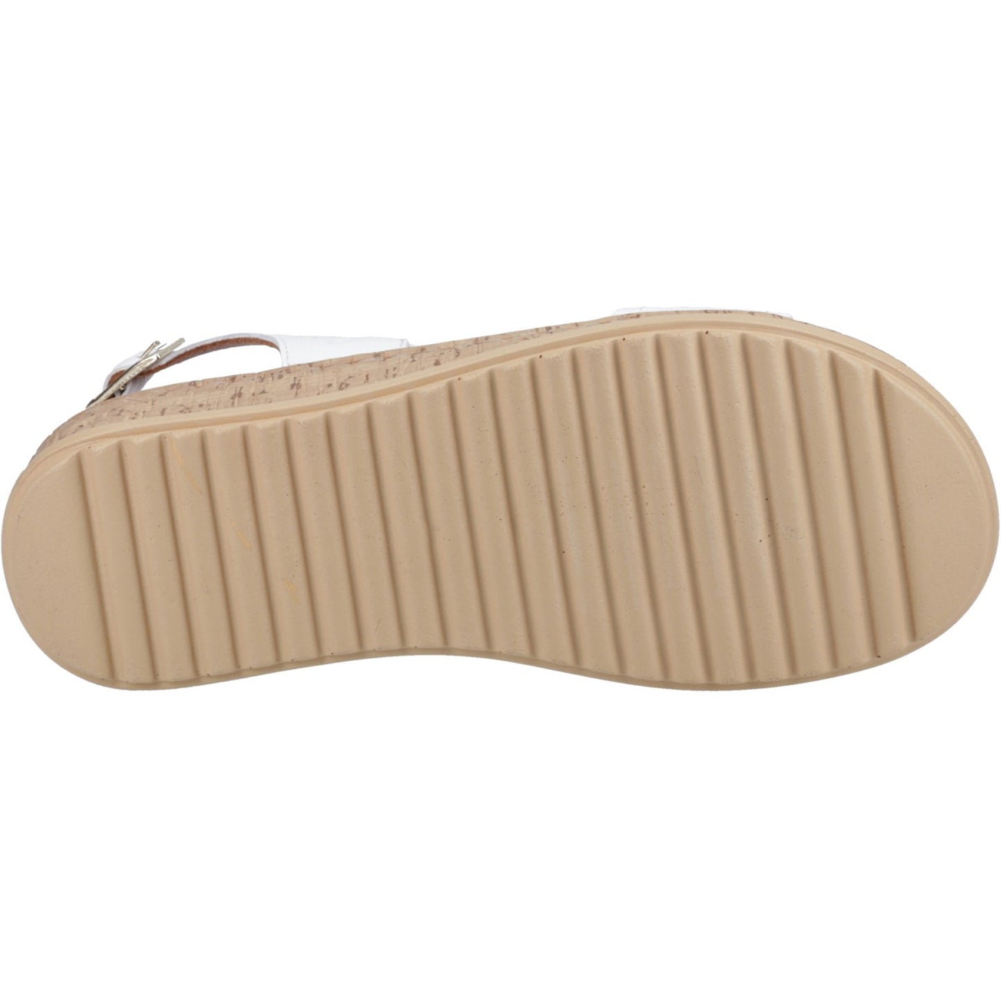 Hush Puppies Ebony Wide Fit Womens White Sandals