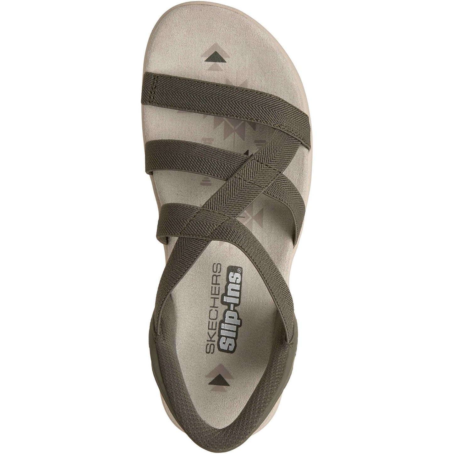 Skechers Reggae Slim Stretch Flex Womens Olive Sandal