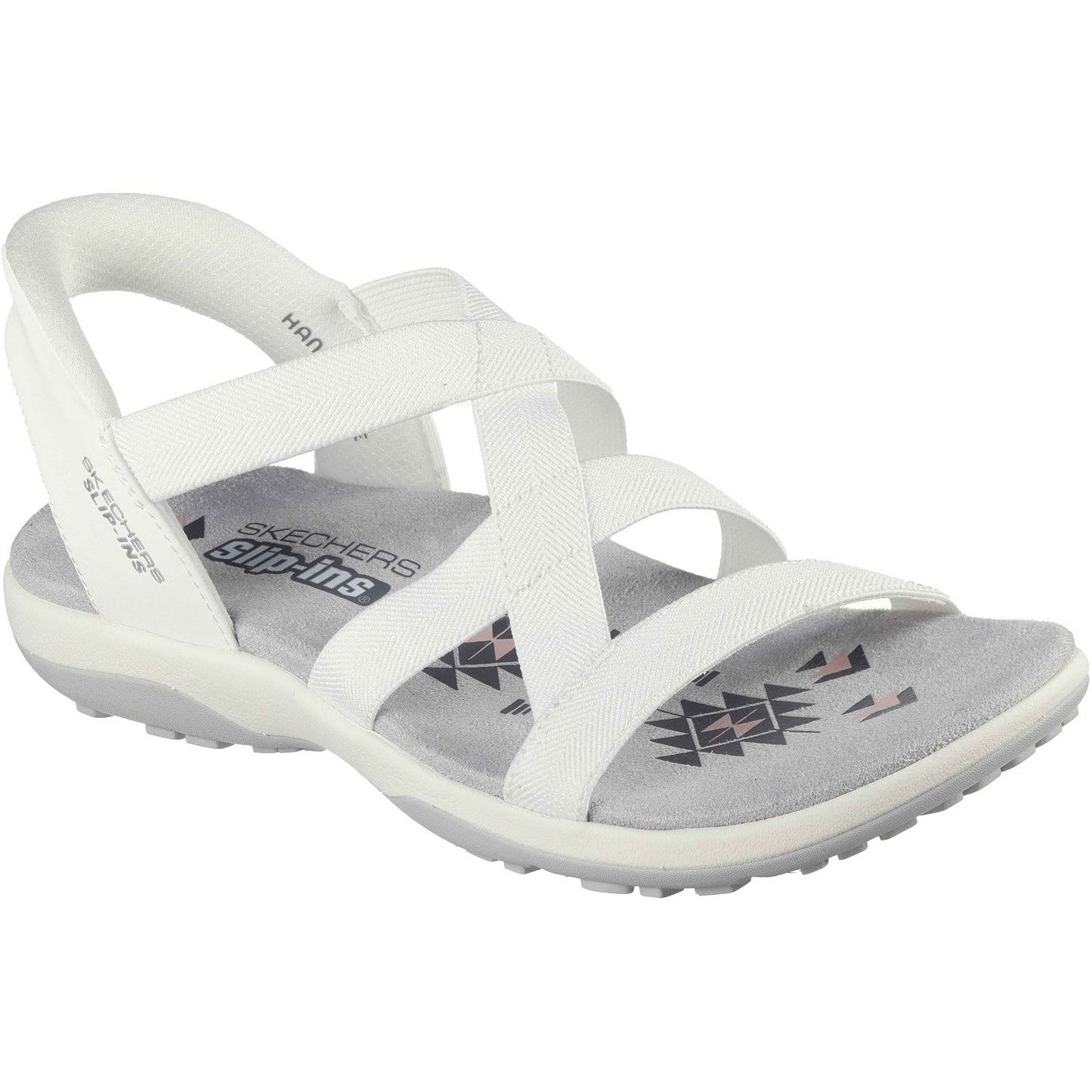 Skechers Reggae Slim Stretch Flex Womens White Sandal