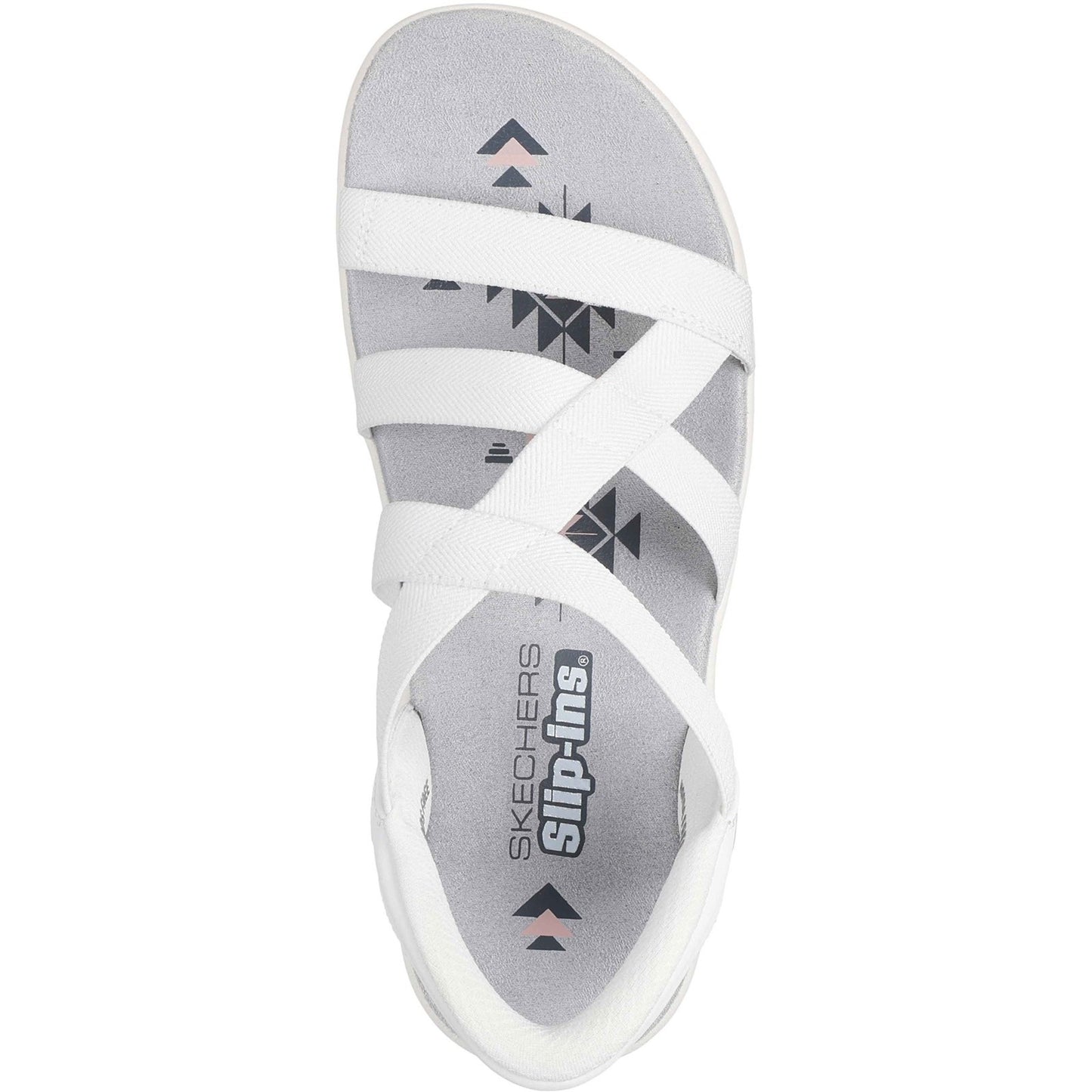 Skechers Reggae Slim Stretch Flex Womens White Sandal