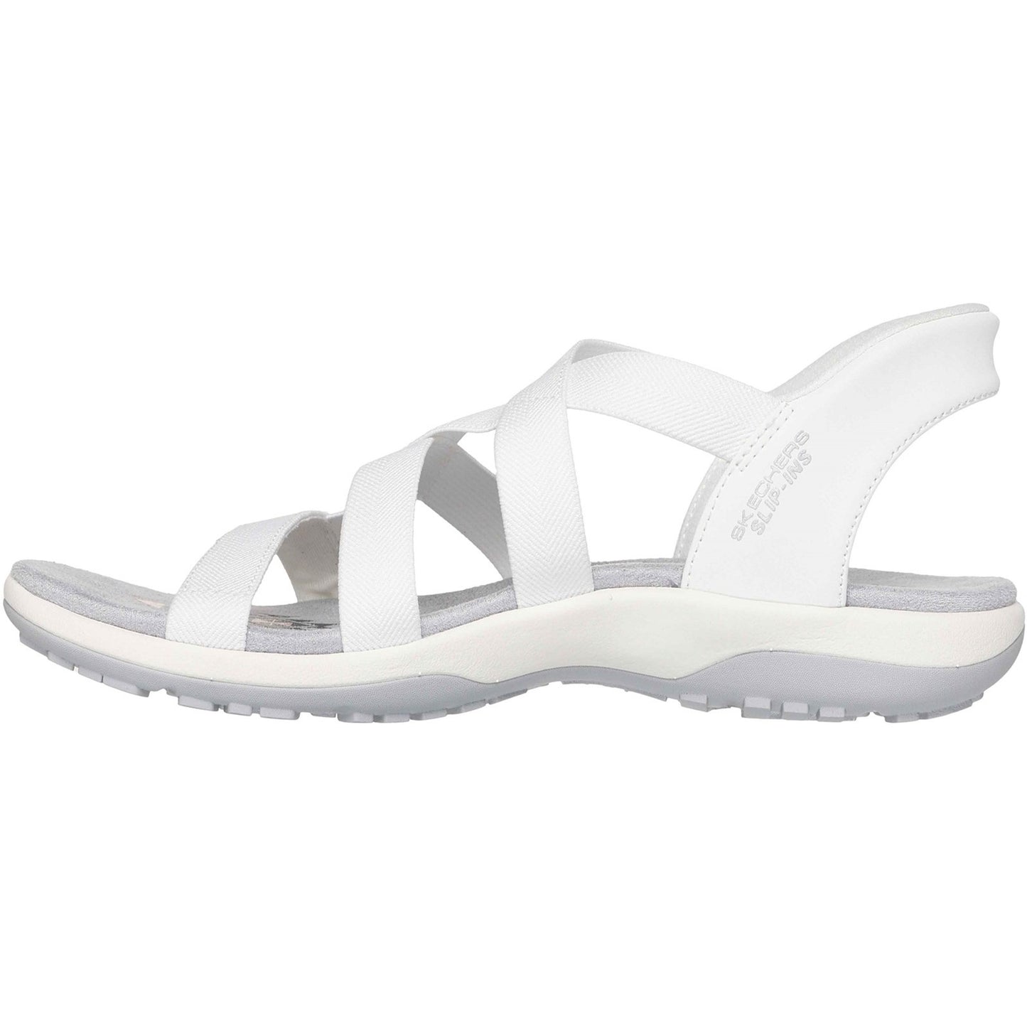 Skechers Reggae Slim Stretch Flex Womens White Sandal