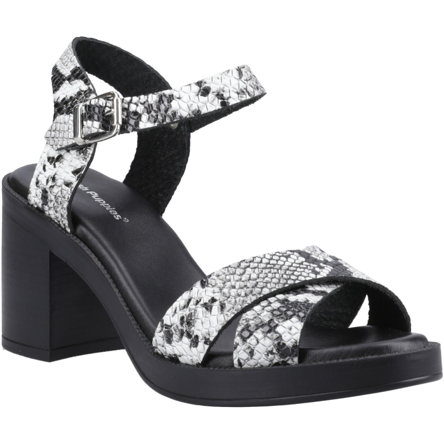Hush Puppies Georgia Womens Snake Heeled Sandal