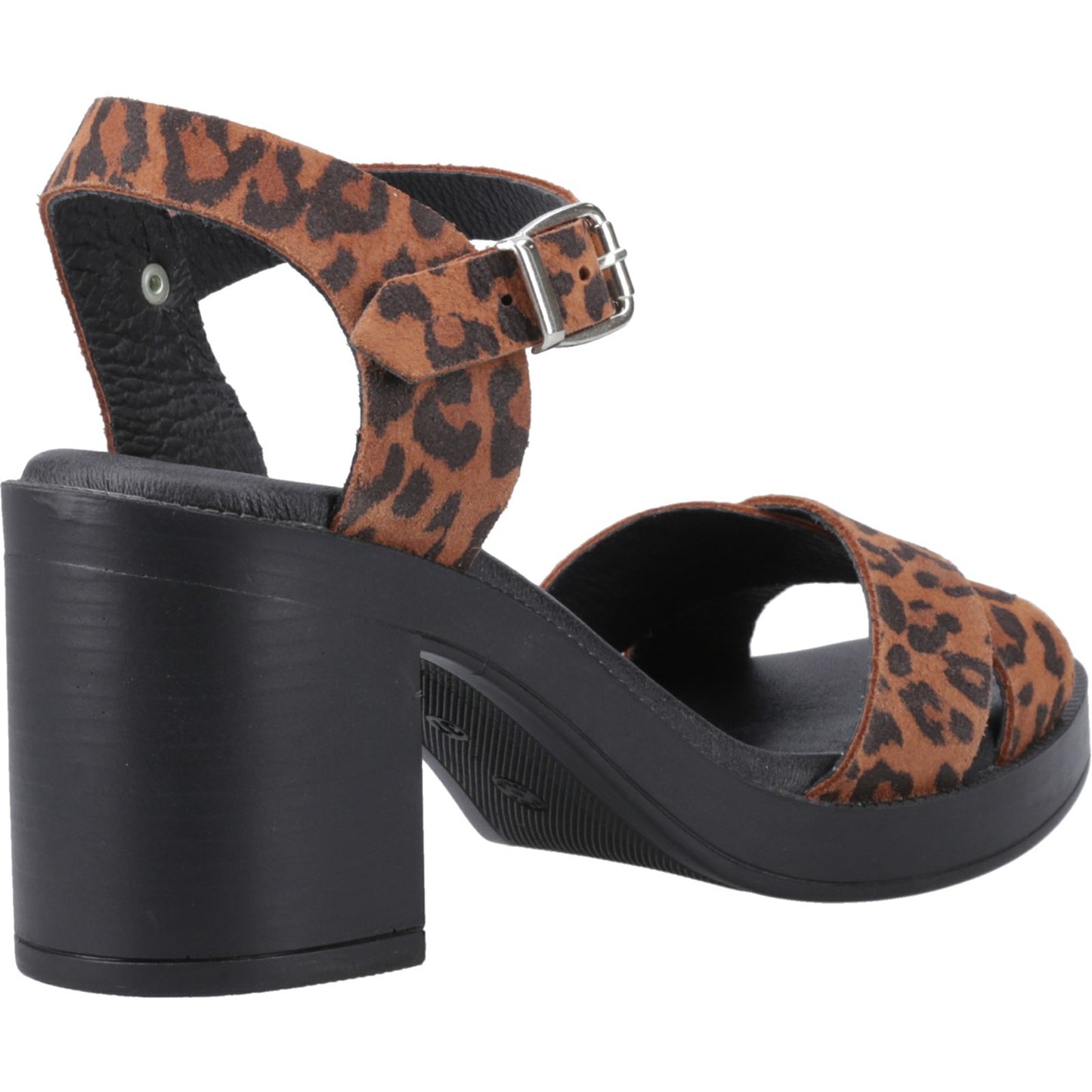 Hush Puppies Georgia Womens Leopard Heeled Sandal