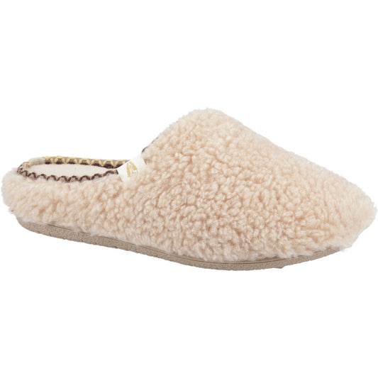 Hush Puppies Good Teddy Womens Beige Mule Slipper
