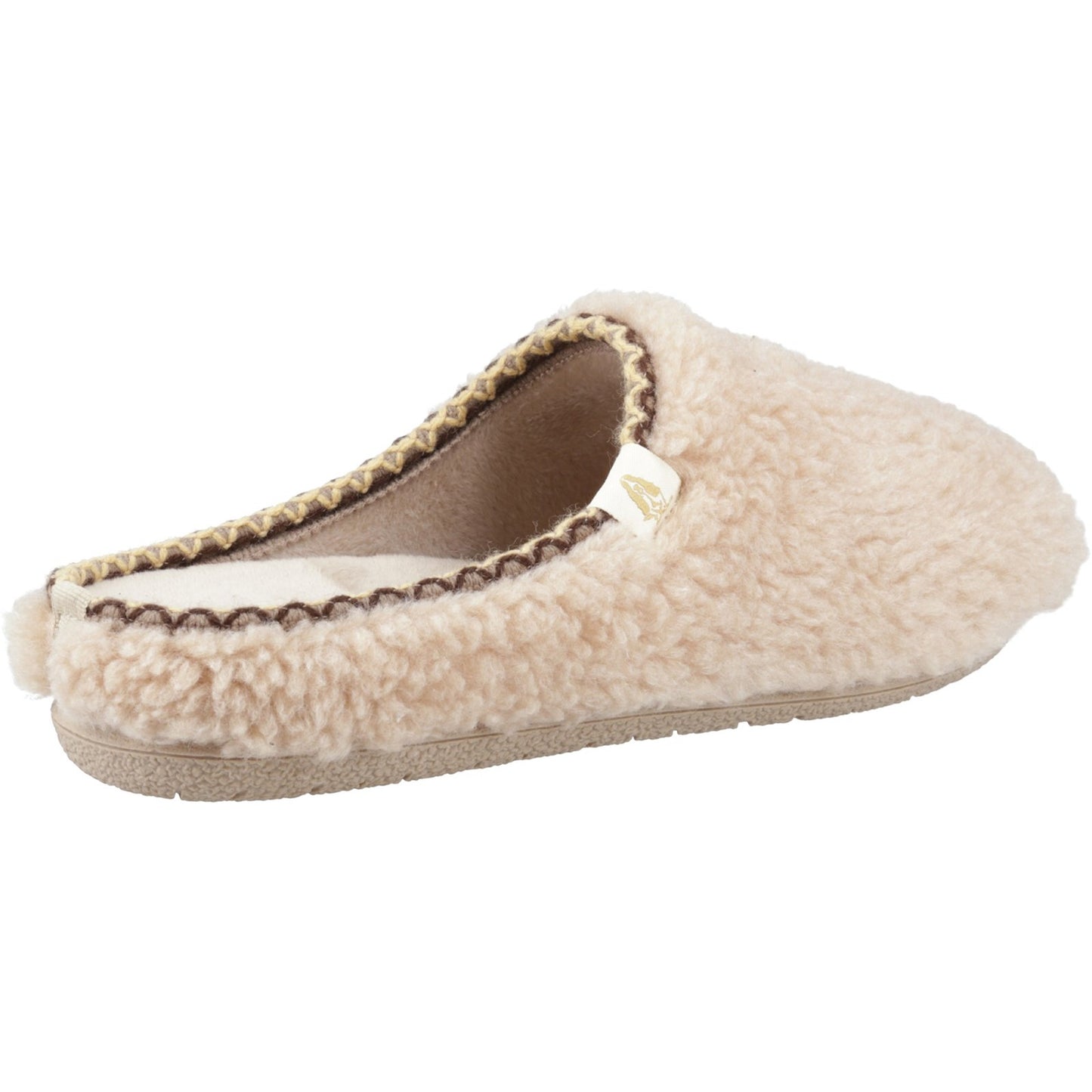 Hush Puppies Good Teddy Womens Beige Mule Slipper
