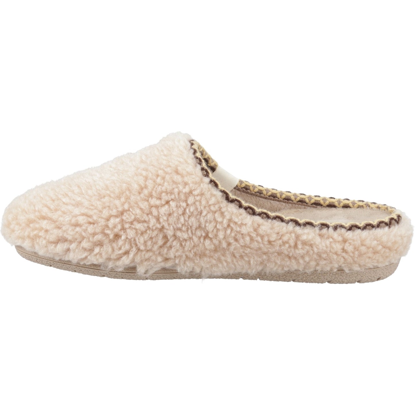 Hush Puppies Good Teddy Womens Beige Mule Slipper