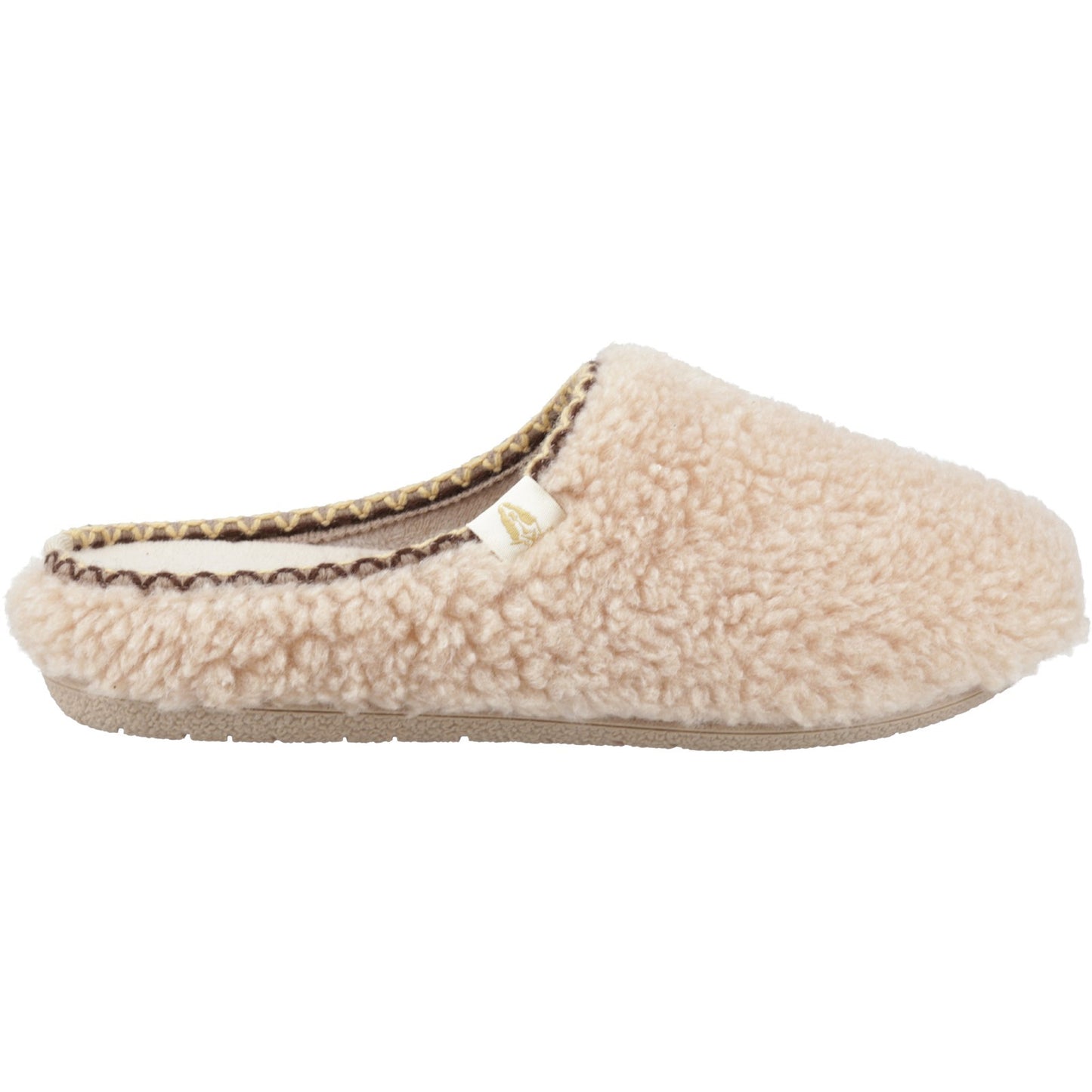 Hush Puppies Good Teddy Womens Beige Mule Slipper