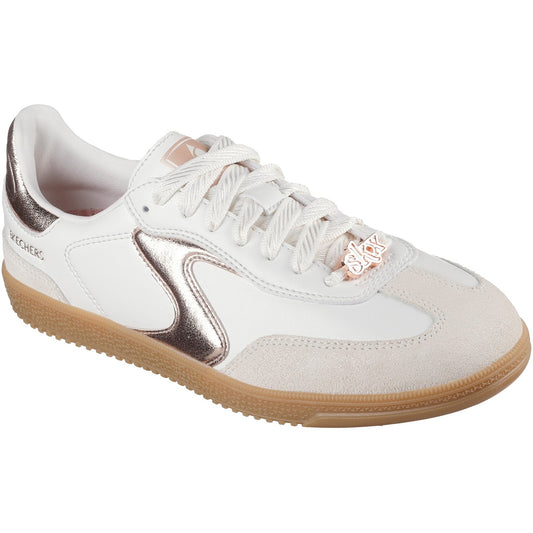 Skechers Hotshot Cool Glow Womens White Rose Gold Trainer