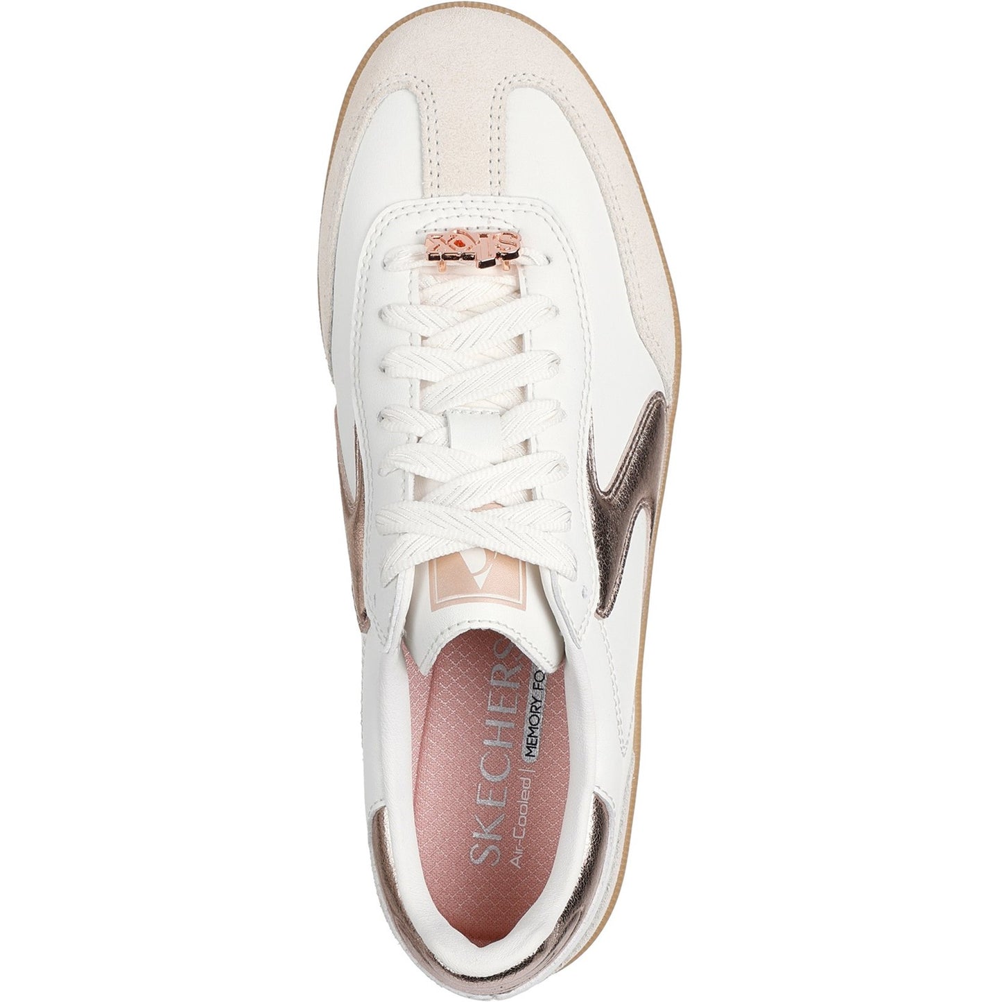 Skechers Hotshot Cool Glow Womens White Rose Gold Trainer