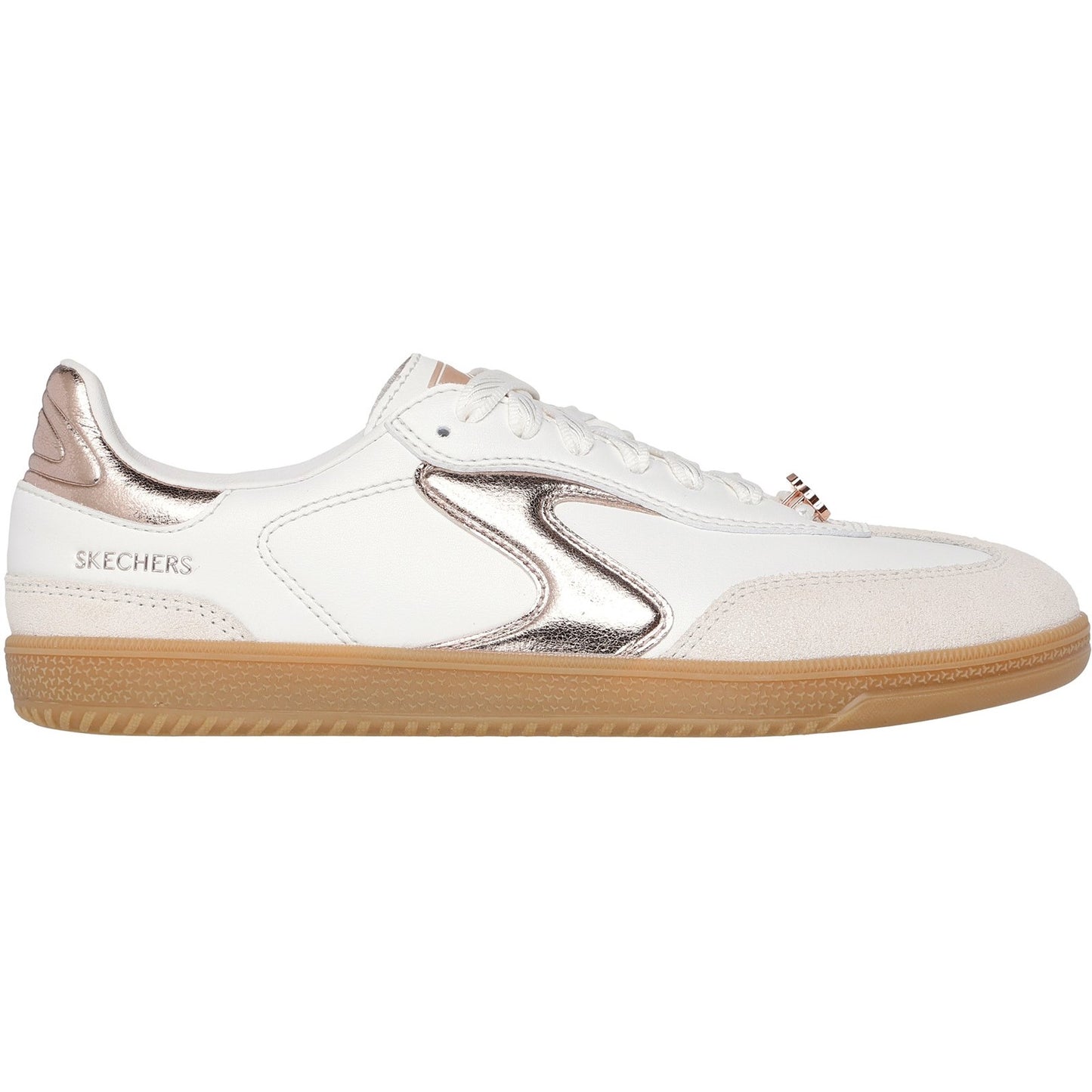 Skechers Hotshot Cool Glow Womens White Rose Gold Trainer