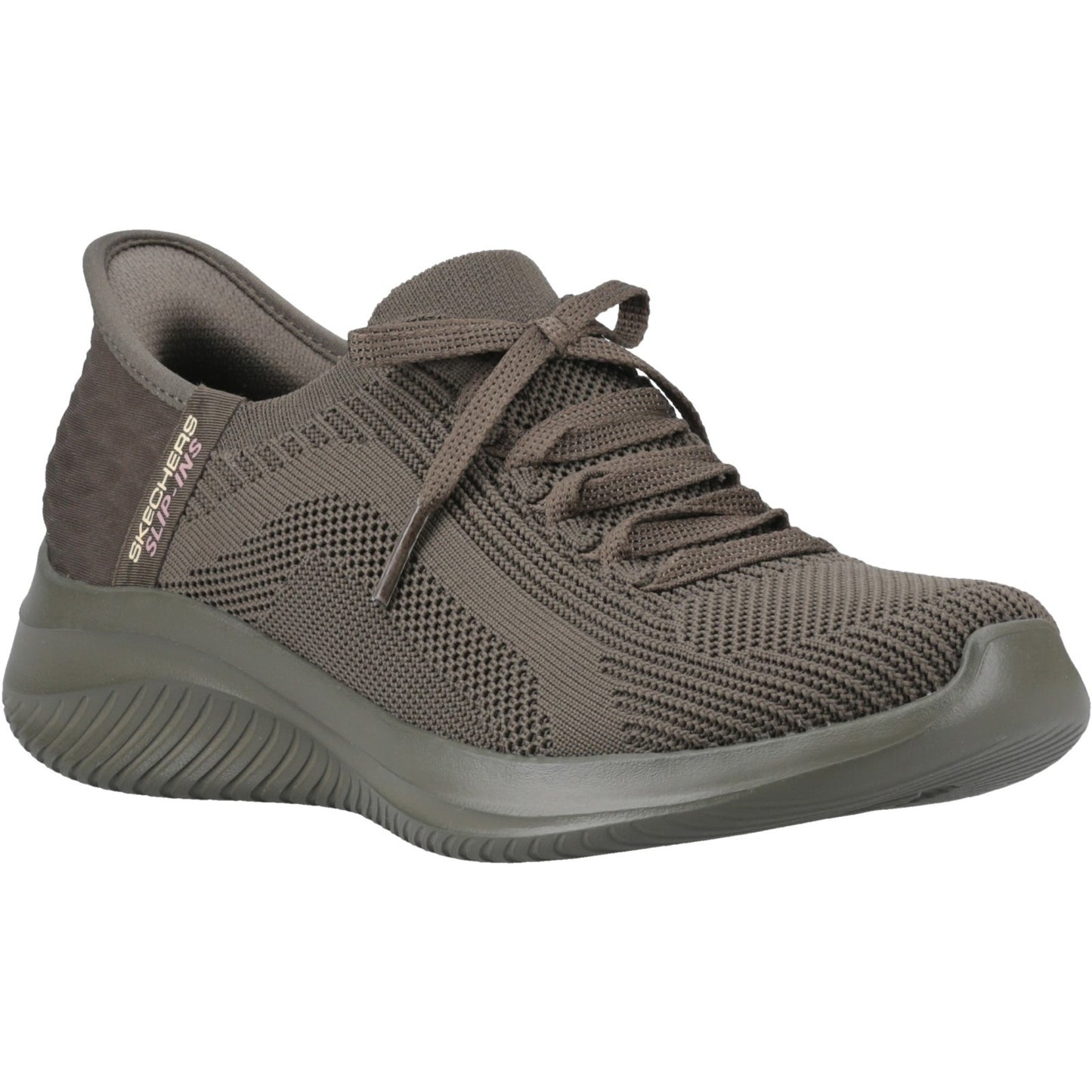 Skechers Ultra Flex 3.0 Pure Colour Womens Olive Trainers