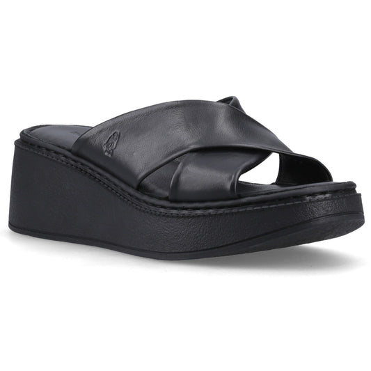 Hush Puppies Bobbi Womens Black Wedge Sandal