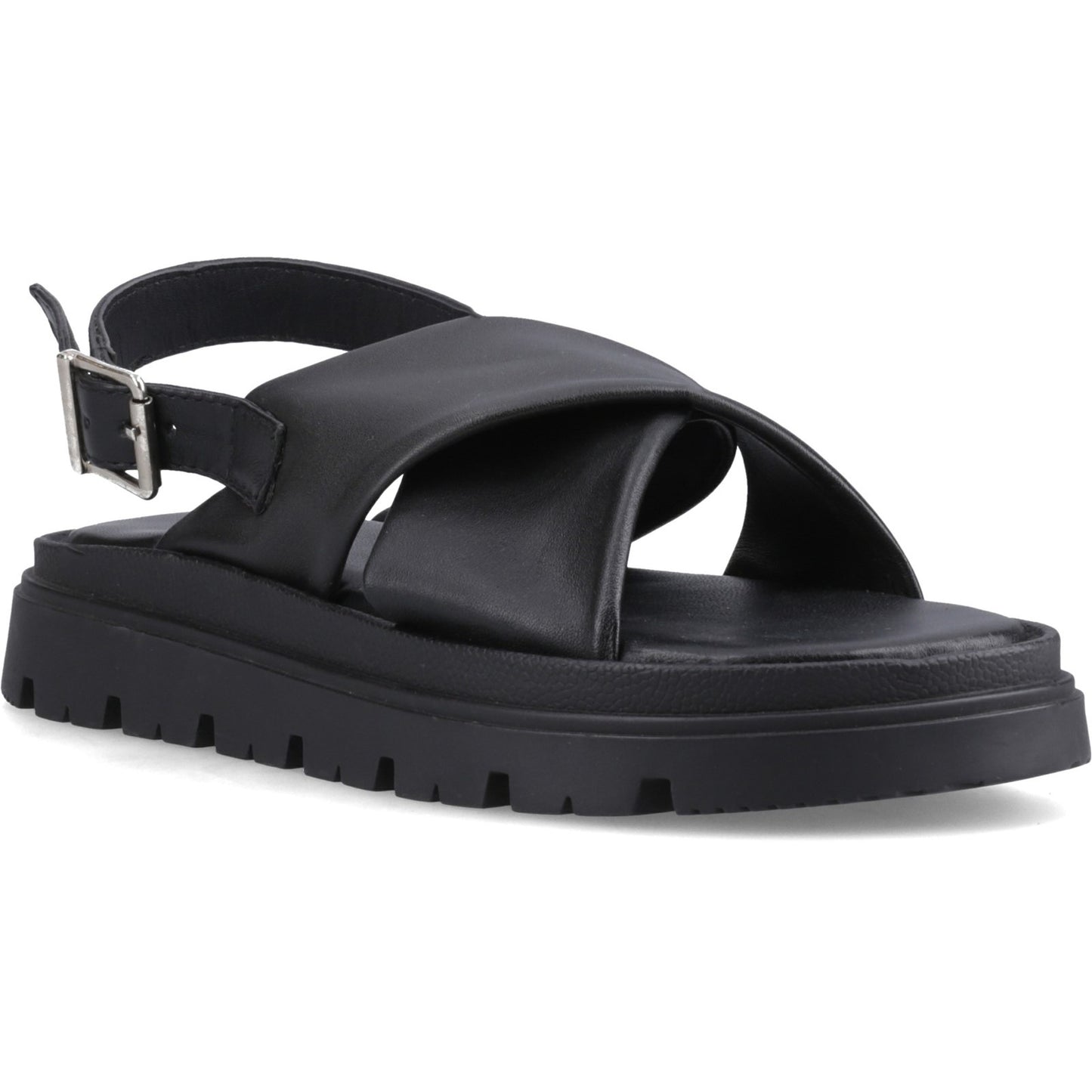 Hush Puppies Lara Womens Black Chunky Sandal