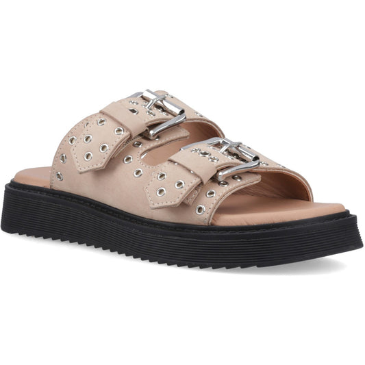 Hush Puppies Christine Womens Taupe Mule Sandal