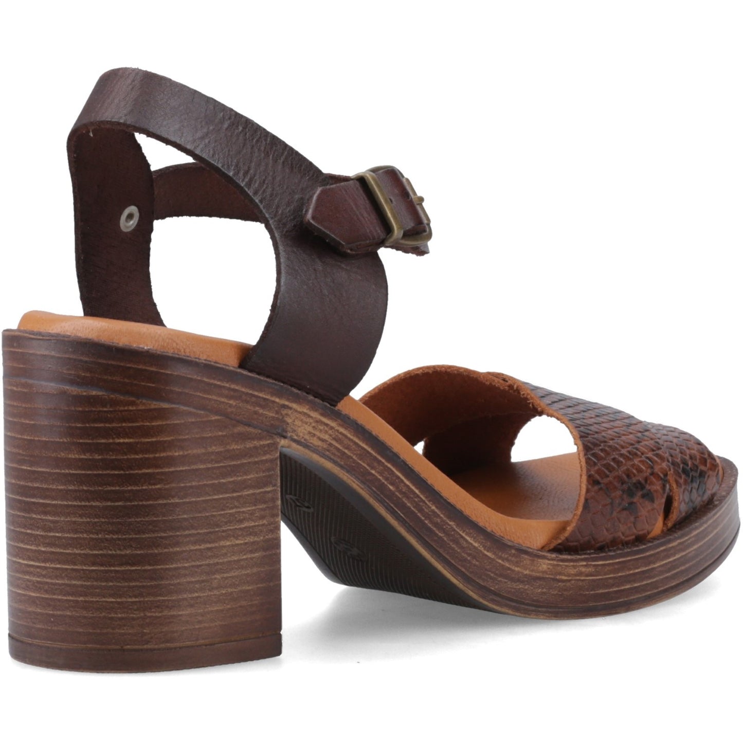 Hush Puppies Georgia Womens Chocolate Heeled Sandal