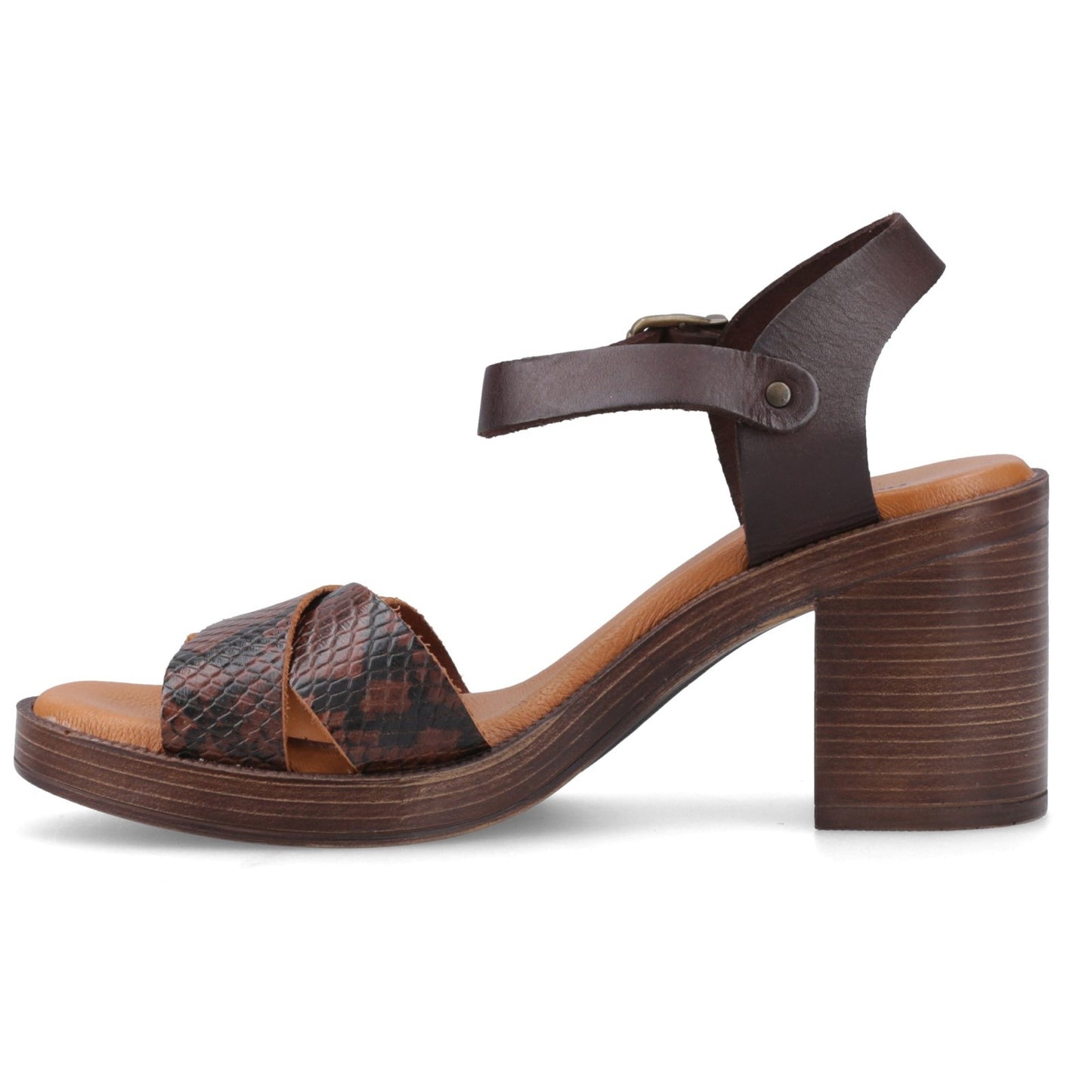 Hush Puppies Georgia Womens Chocolate Heeled Sandal
