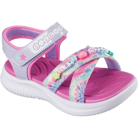 Skechers Jumpsters Tie Dye BFFs Girls Lavender Multi Sandal