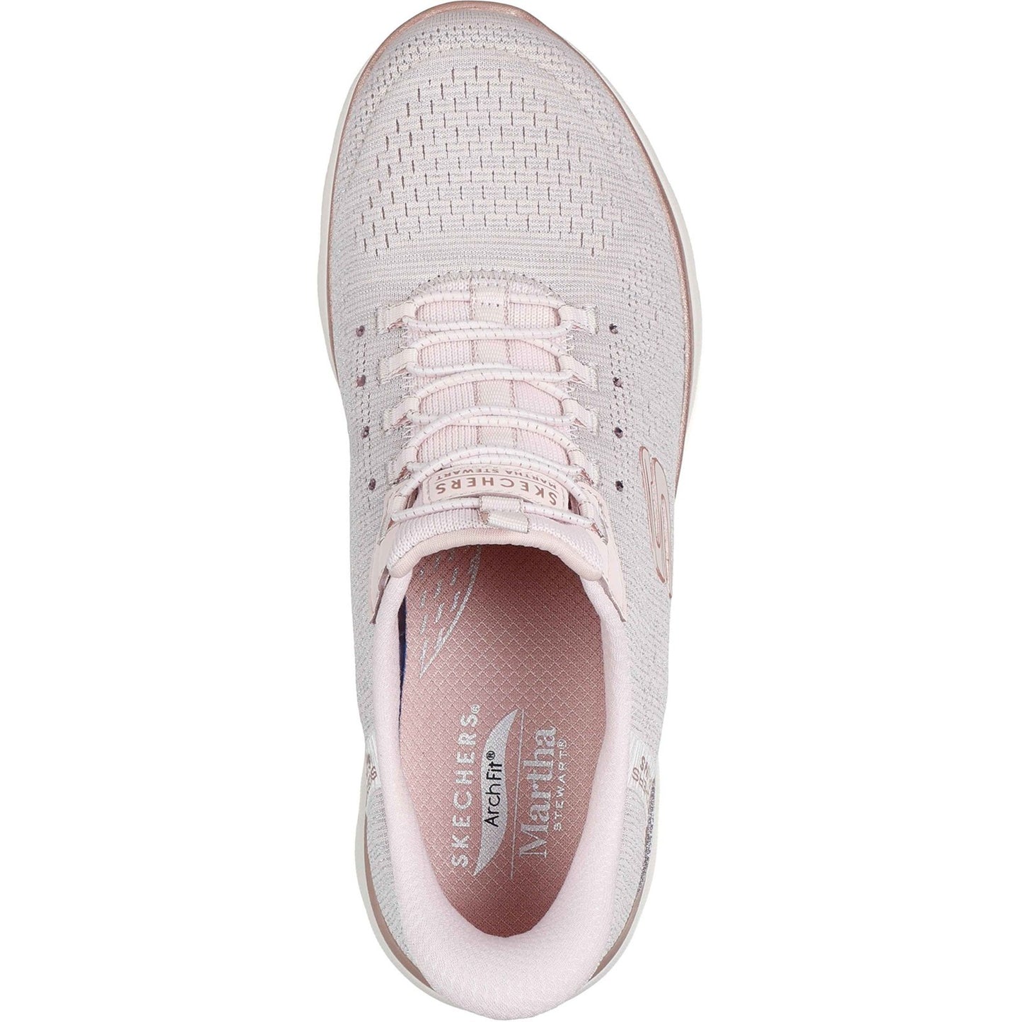 Skechers Arch Fit Summits Soft Shimmer Womens Light Pink Trainers