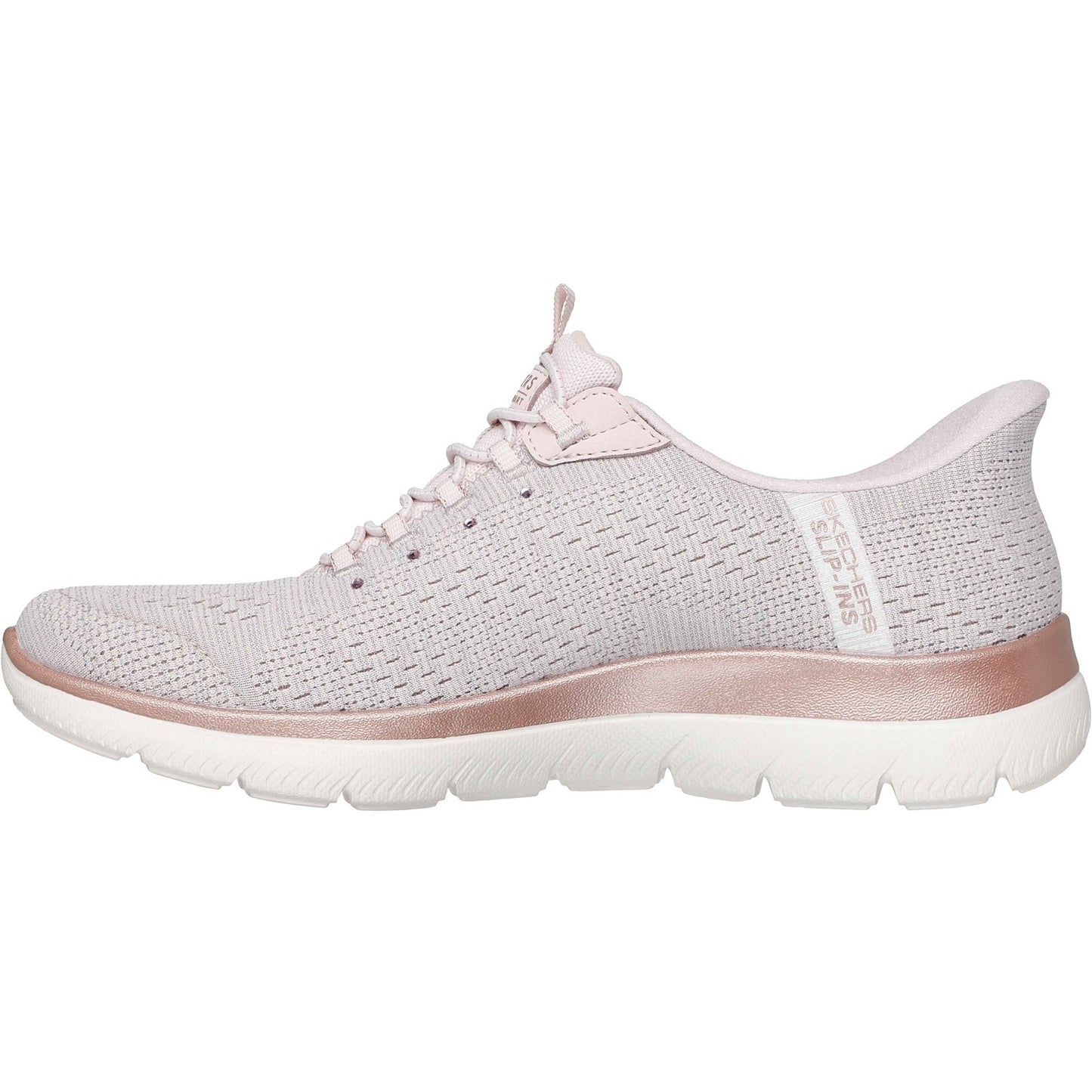 Skechers Arch Fit Summits Soft Shimmer Womens Light Pink Trainers