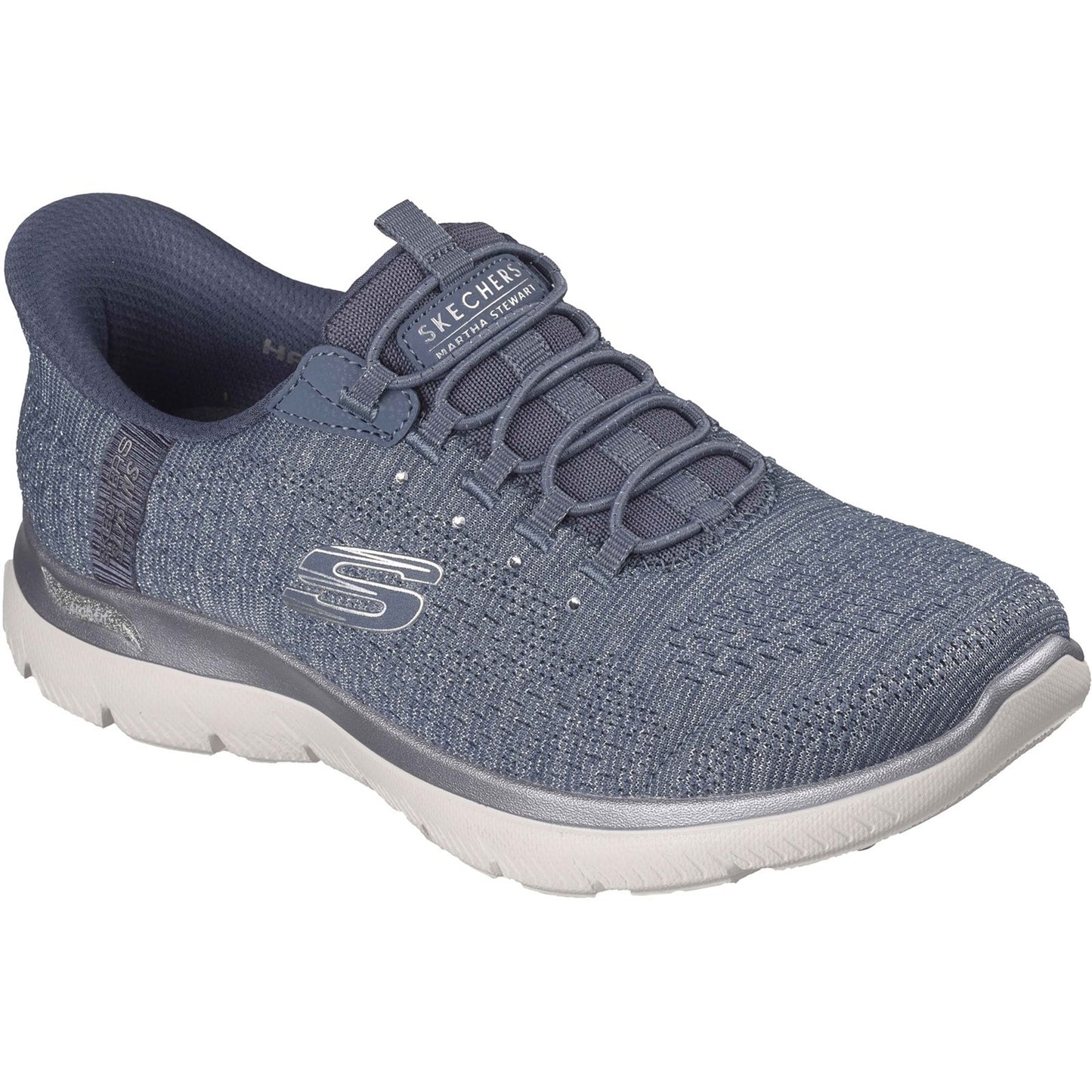 Skechers Arch Fit Summits Soft Shimmer Womens Slate Trainers