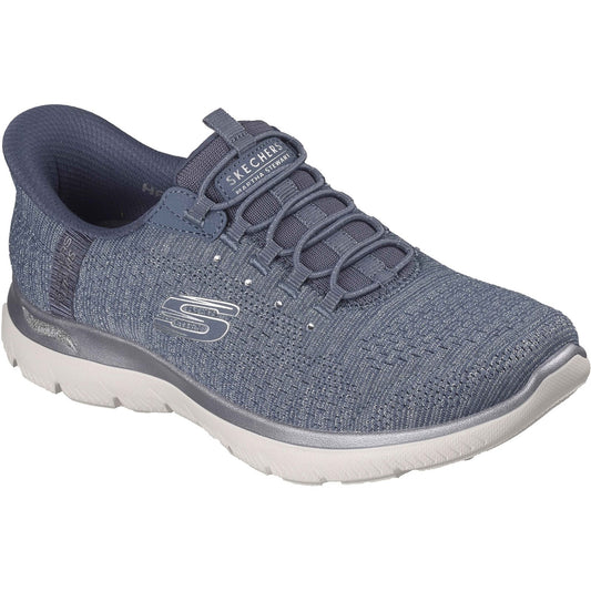 Skechers Arch Fit Summits Soft Shimmer Womens Slate Trainers