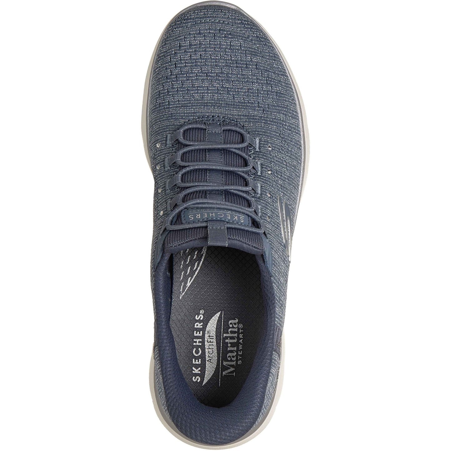 Skechers Arch Fit Summits Soft Shimmer Womens Slate Trainers