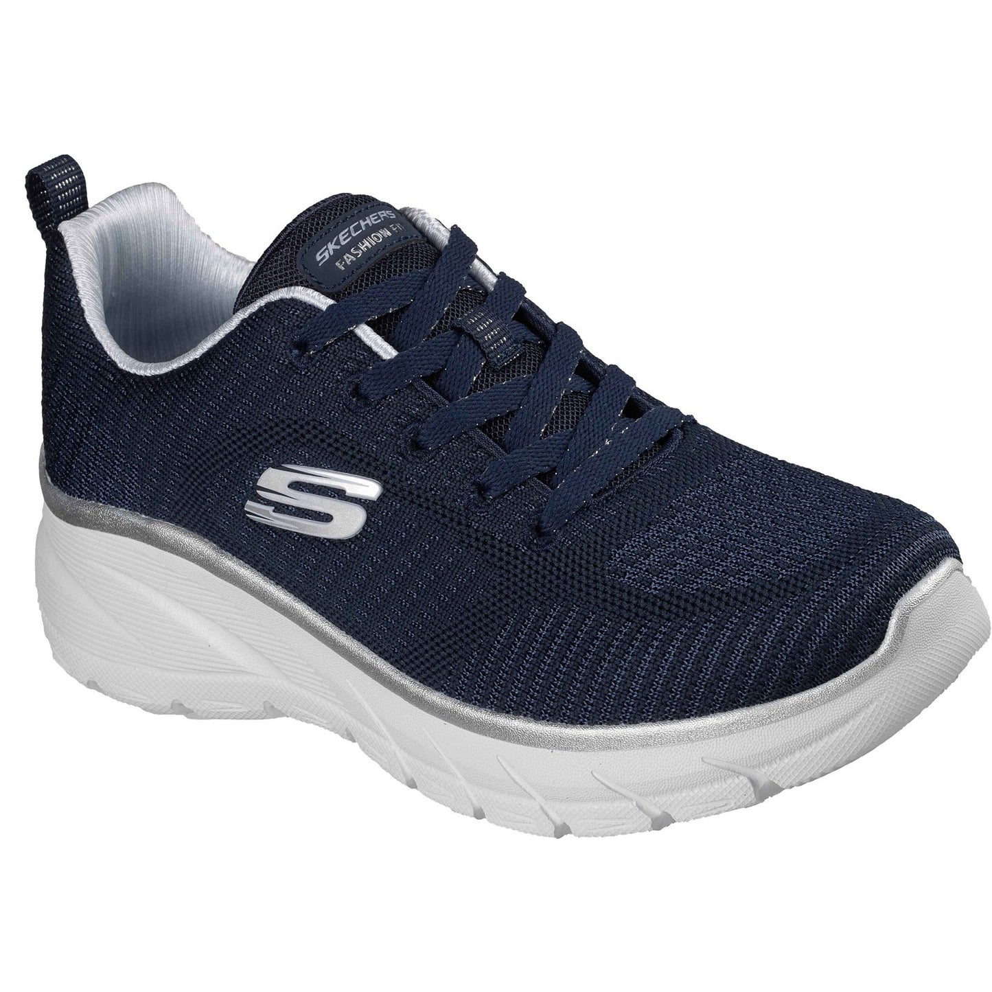 Skechers Fashion Fit 2.0 Womens Navy Silver Trainers