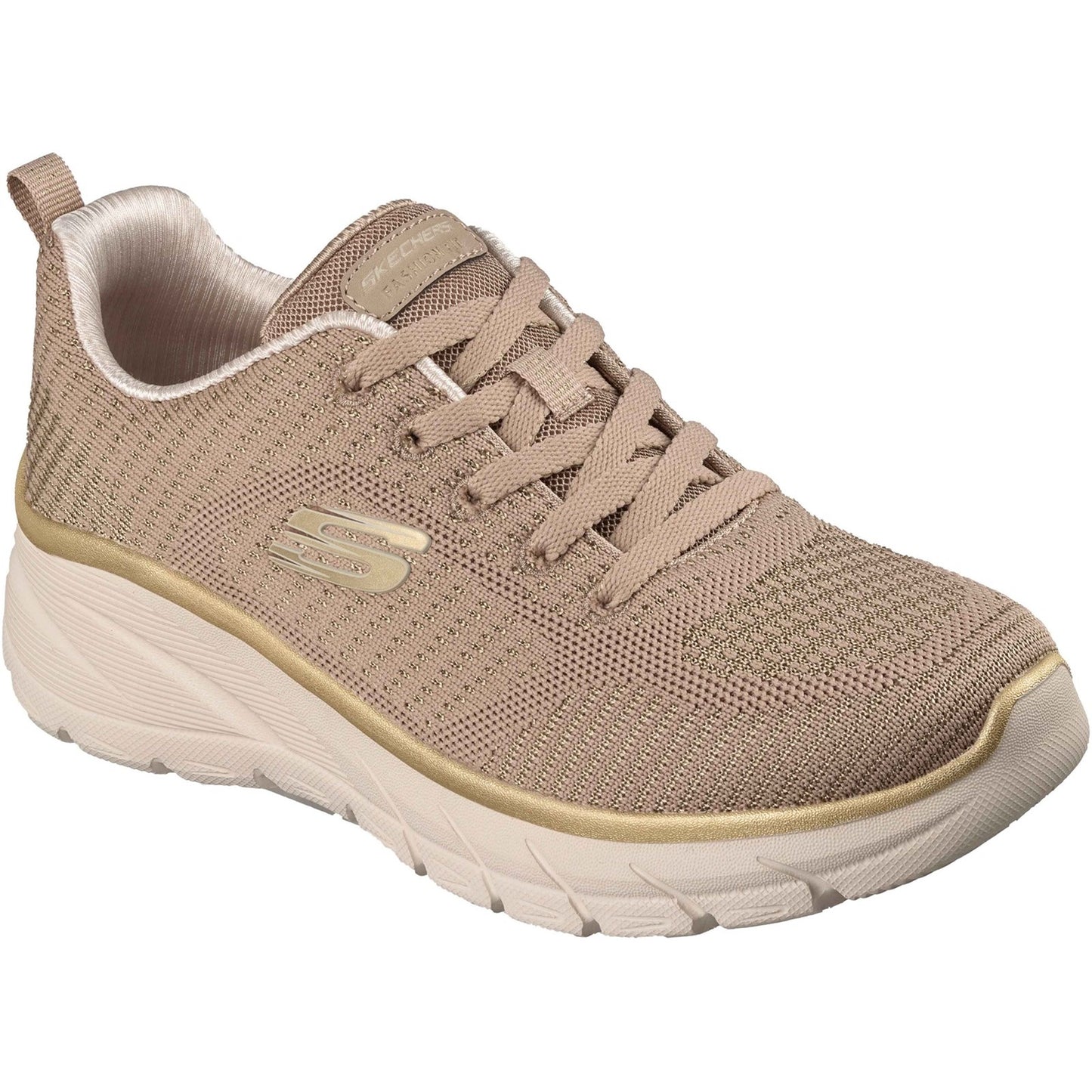Skechers Fashion Fit 2.0 Womens Taupe Gold Trainers