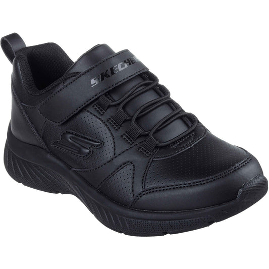 Skechers Microspec Plus Black School Shoes