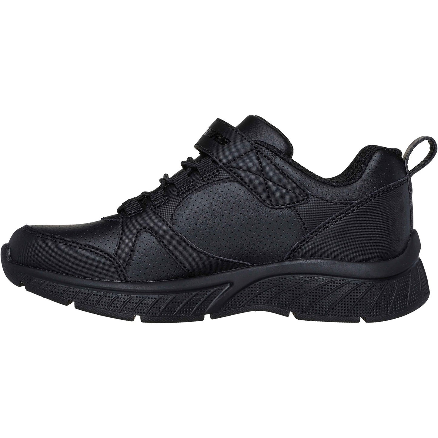 Skechers Microspec Plus Black School Shoes