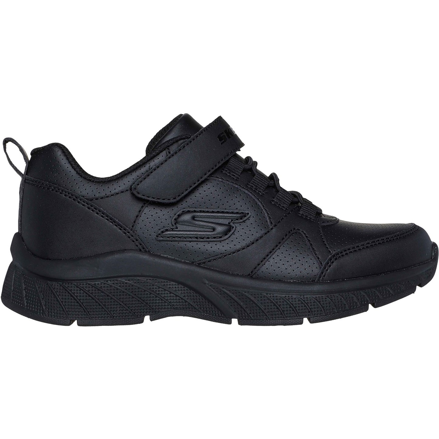 Skechers Microspec Plus Black School Shoes