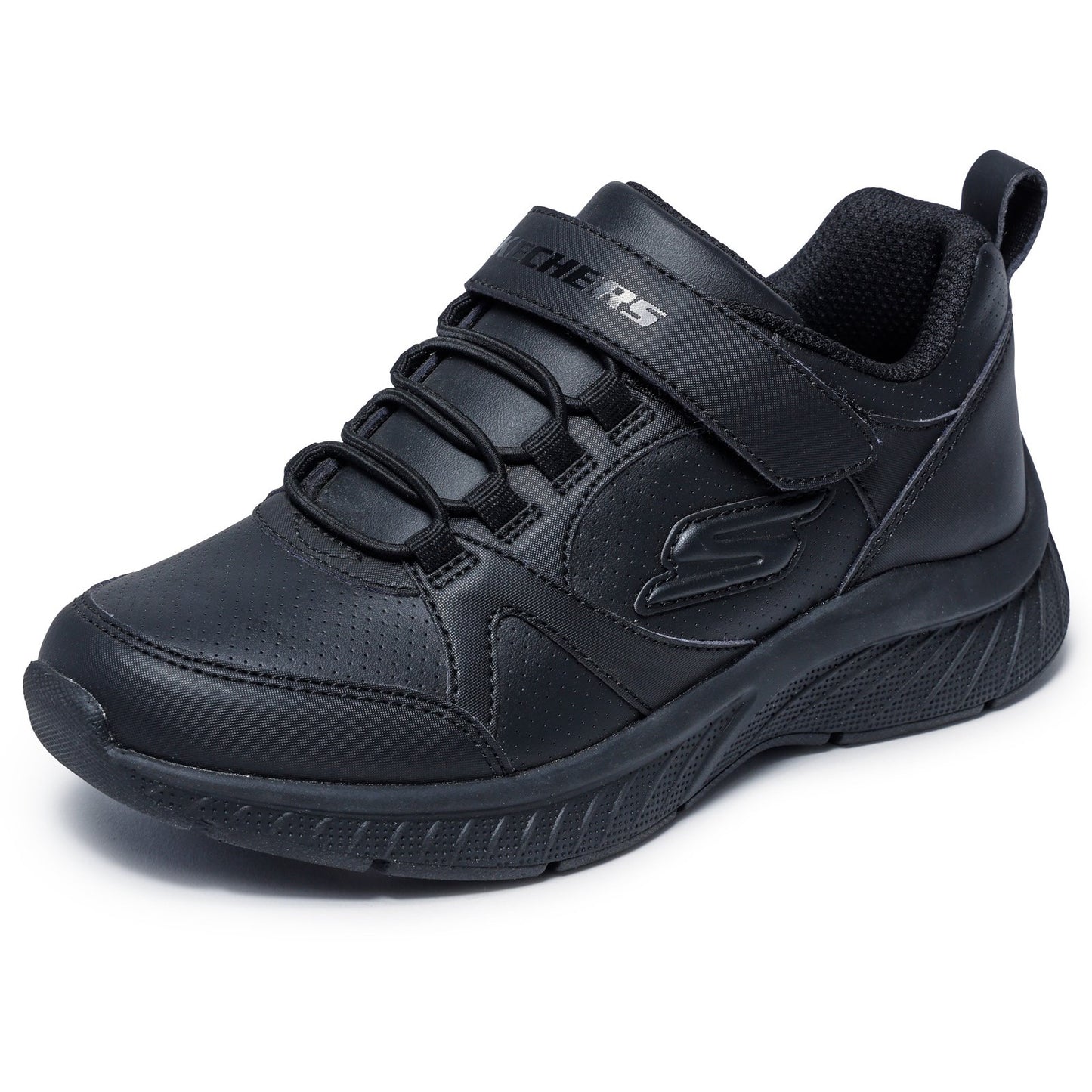 Skechers Microspec Plus Black School Shoes