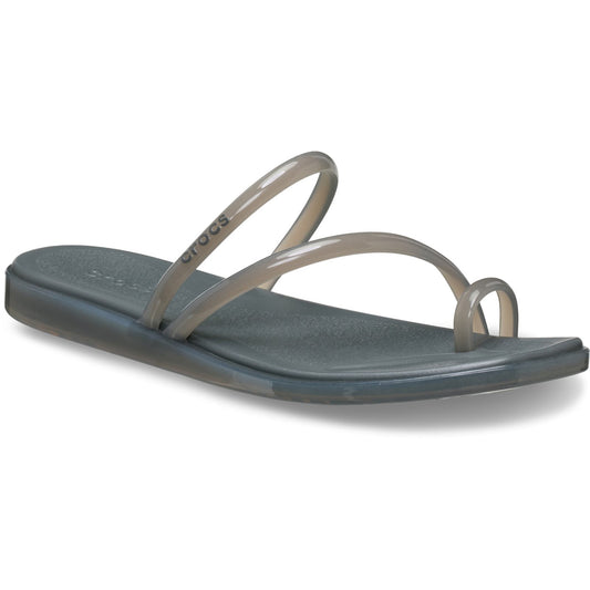 Crocs Miami Jelly Toe Loop Womens Carbon Grey Sandal